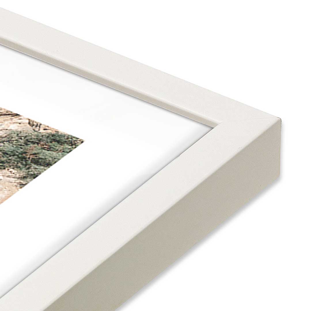 [Color:Opaque White], Picture of art in a Opaque White frame at an angle