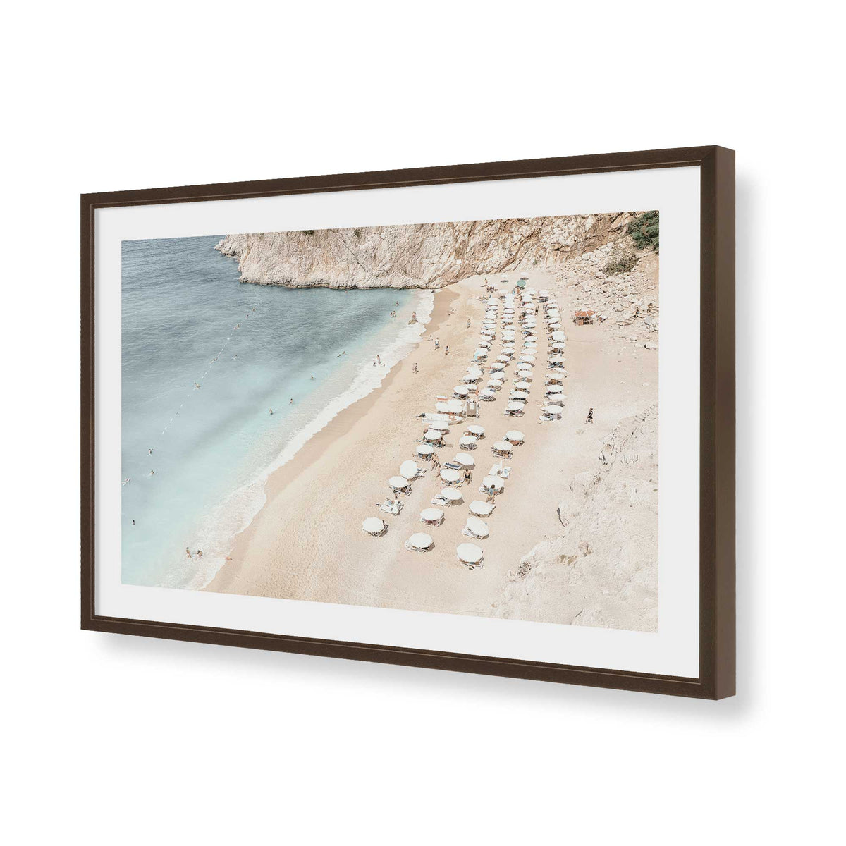 [Color:Brown], Picture of art in a Brown frame of the corner