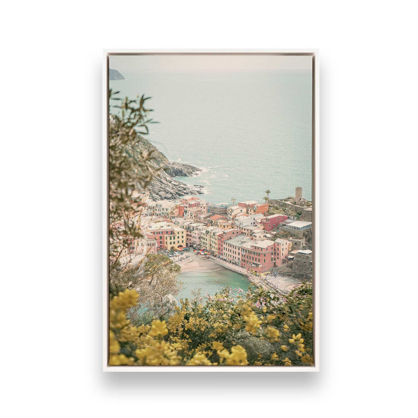 [Color:Opaque White], Picture of art in a White frame