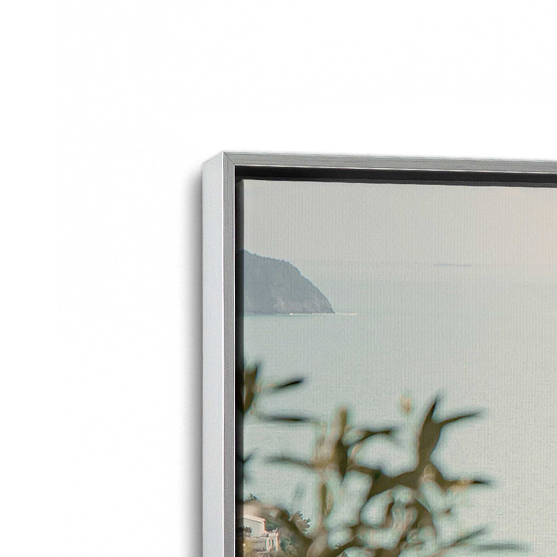 [Color:Polished Chrome], Picture of art in a Polished Chrome frame at an angle