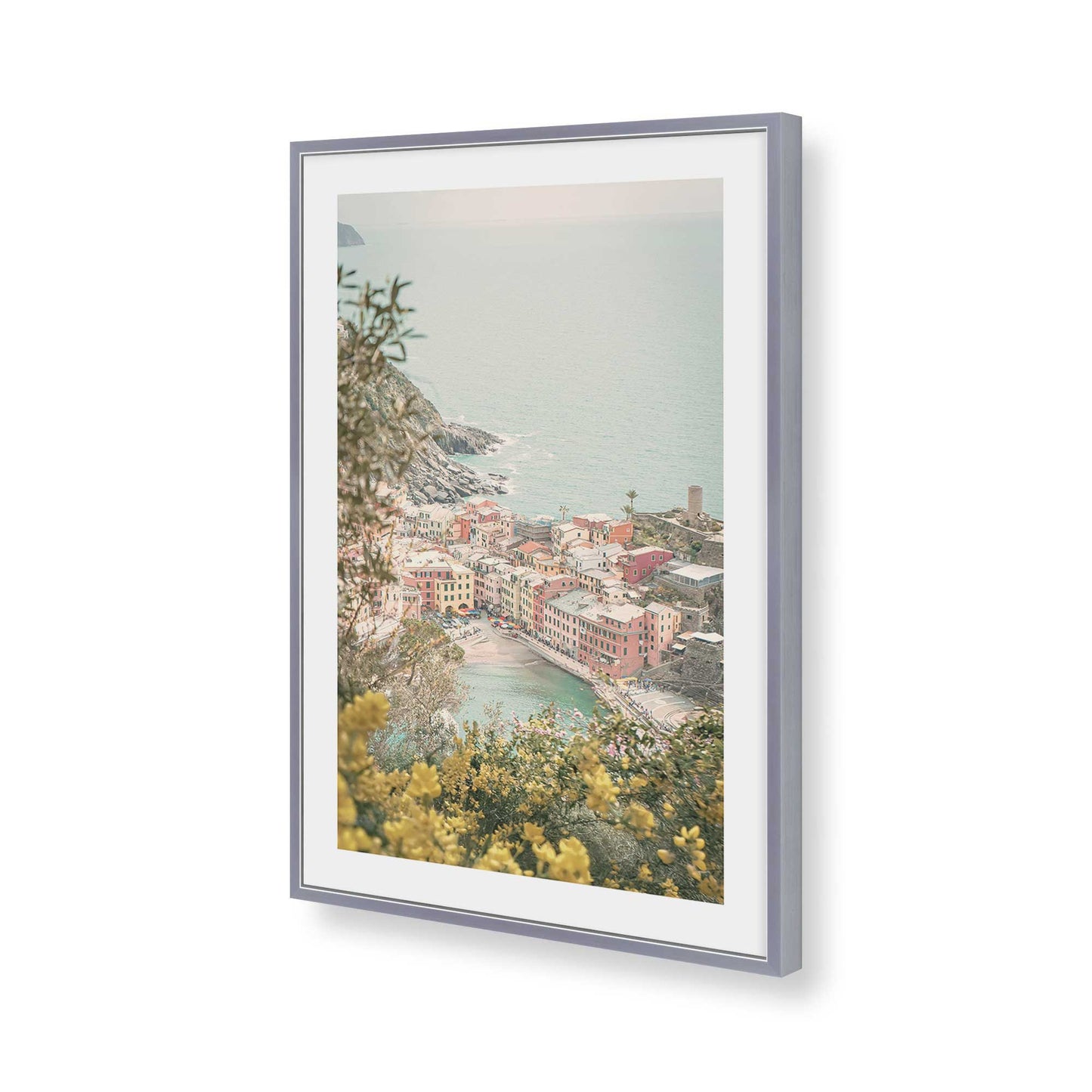 [Color:Polished Chrome], Picture of art in a Polished Chrome frame of the corner