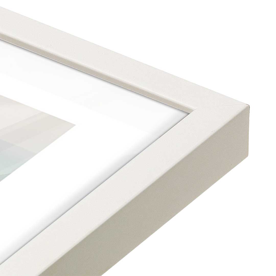 [Color:Opaque White], Picture of art in a Opaque White frame at an angle