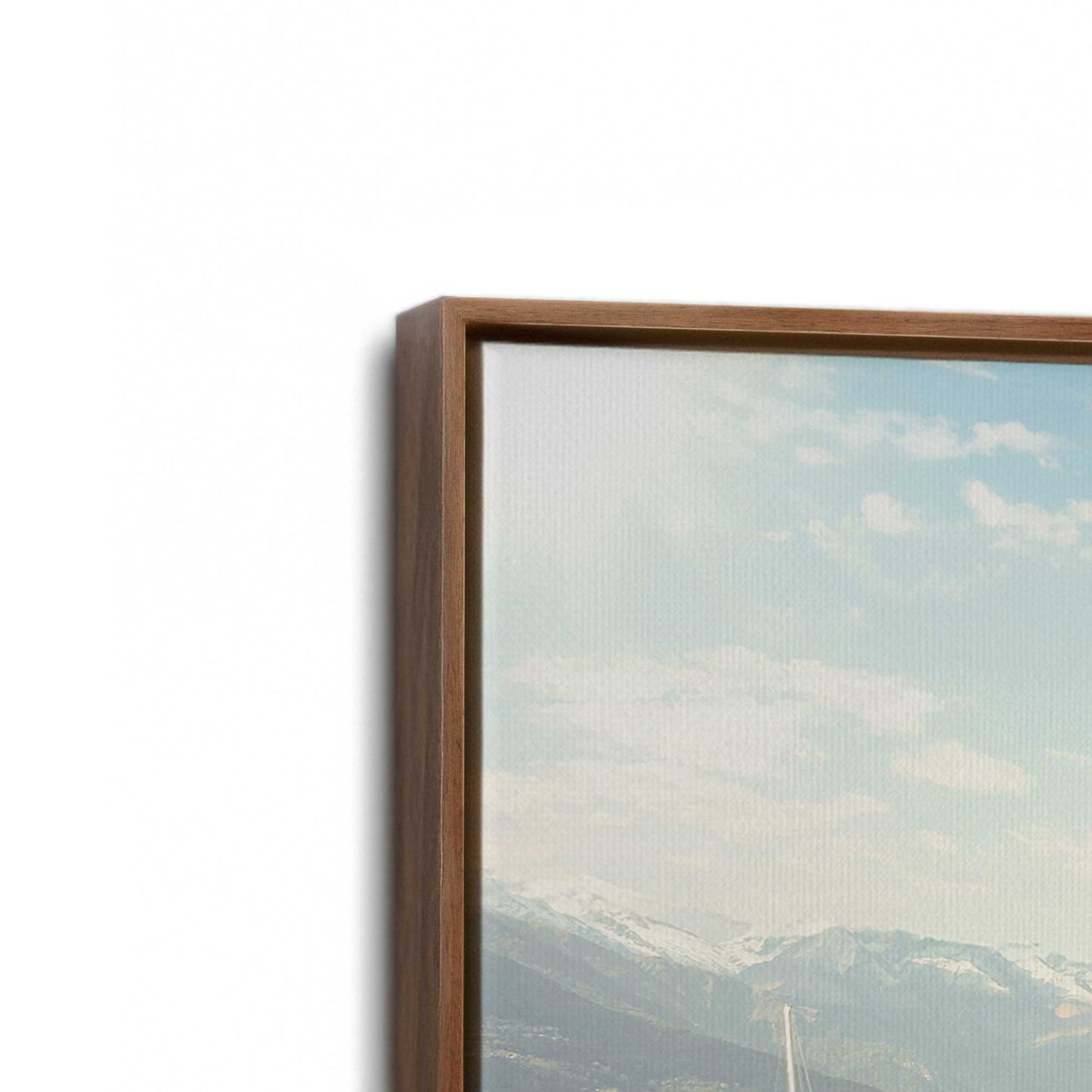 [Color:Walnut], Picture of art in a Walnut frame at an angle