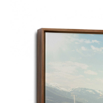 [Color:Walnut], Picture of art in a Walnut frame at an angle