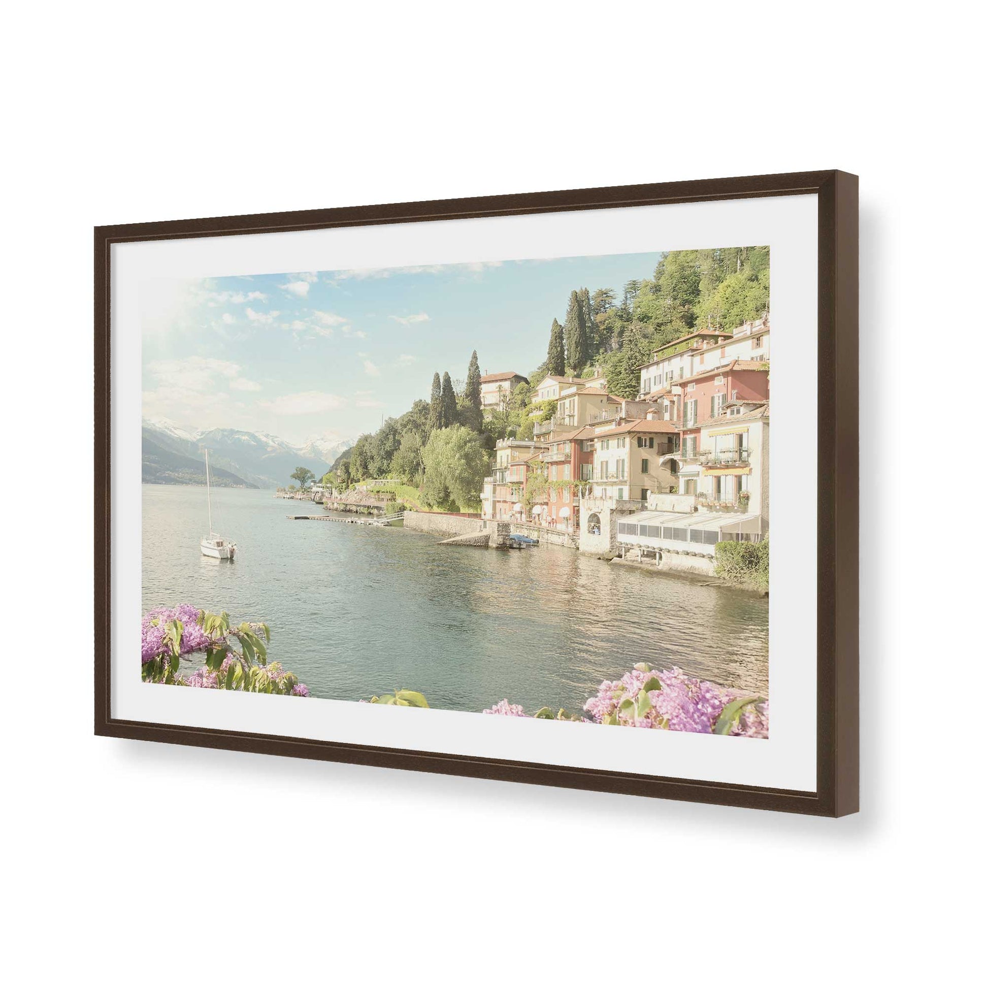 [Color:Brown], Picture of art in a Brown frame of the corner