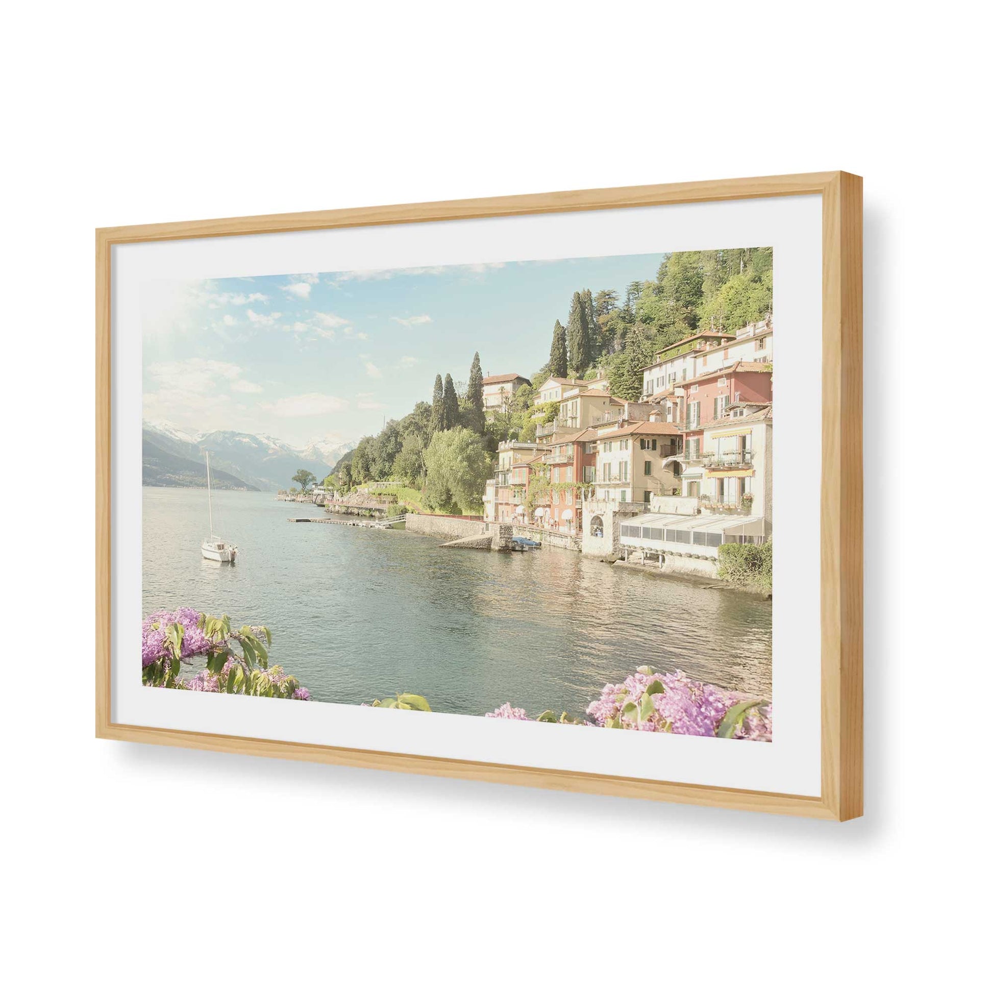 [Color:American Maple], Picture of art in a American Maple frame of the corner