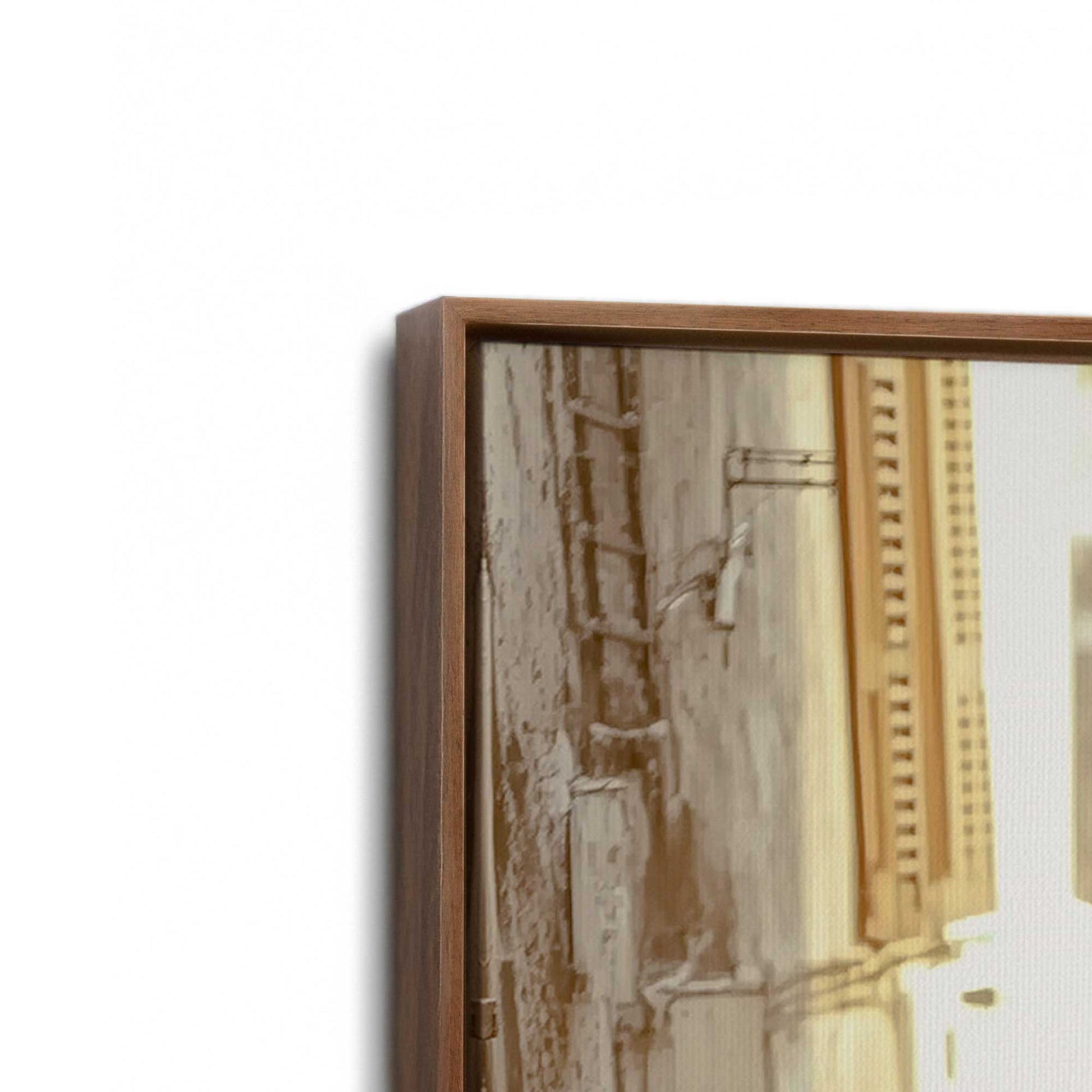 [Color:Walnut], Picture of art in a Walnut frame at an angle