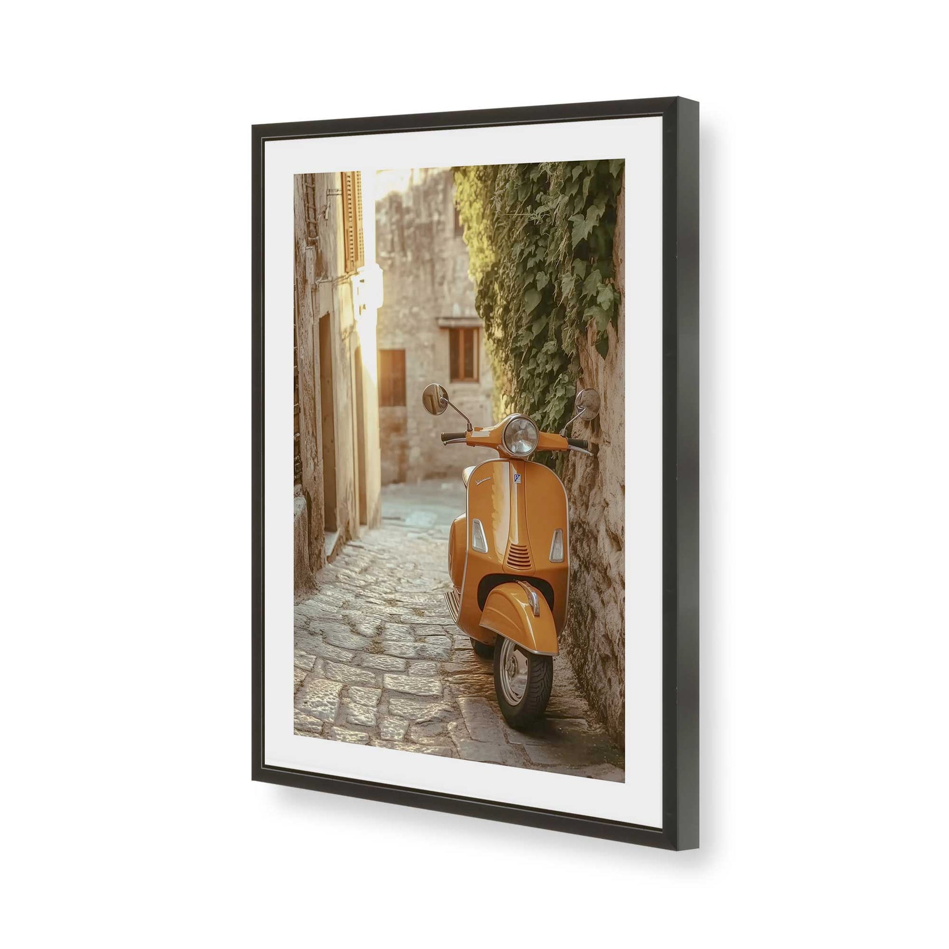 [Color:Satin Black], Picture of art in a Satin Black frame of the corner