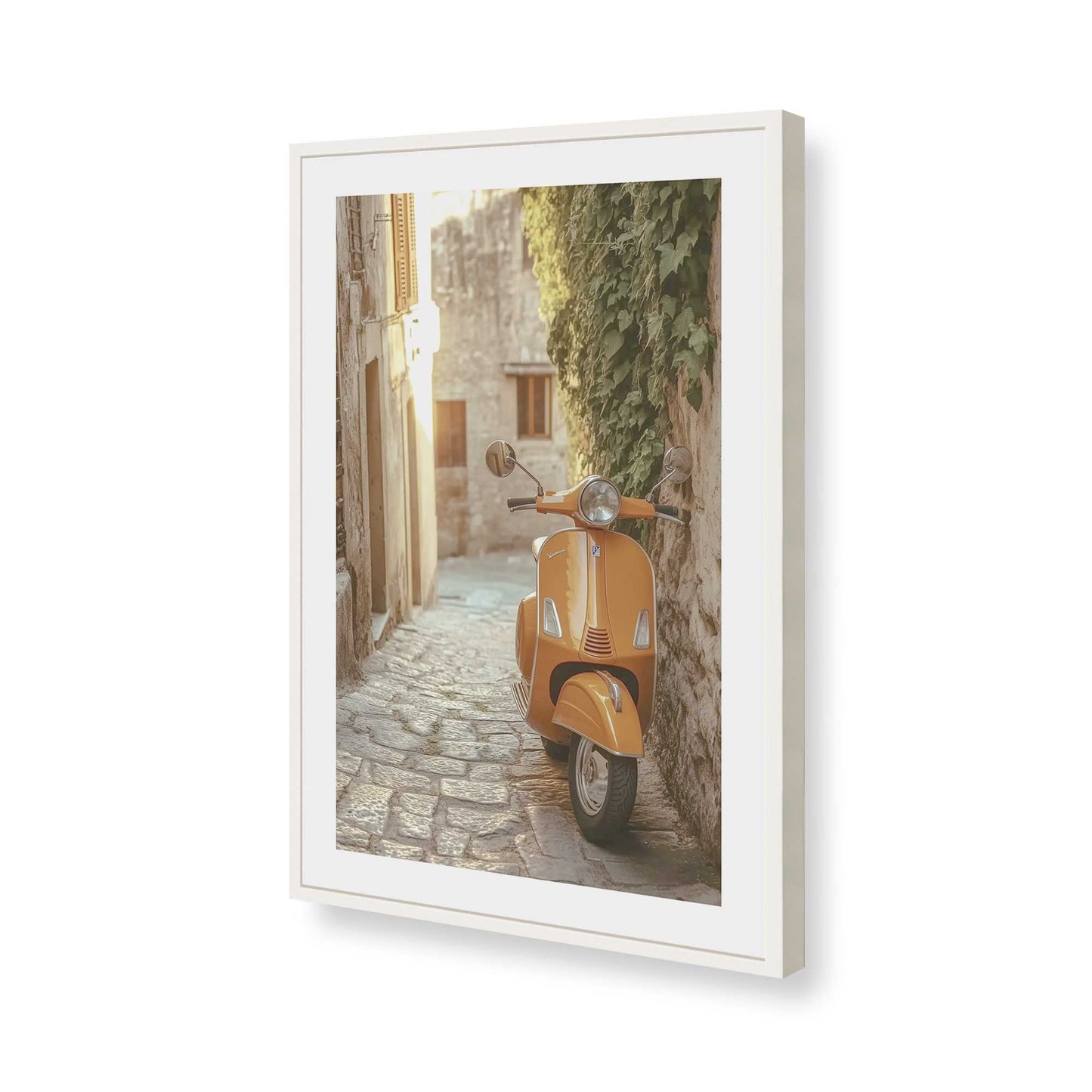 [Color:Opaque White], Picture of art in a Opaque White frame of the corner