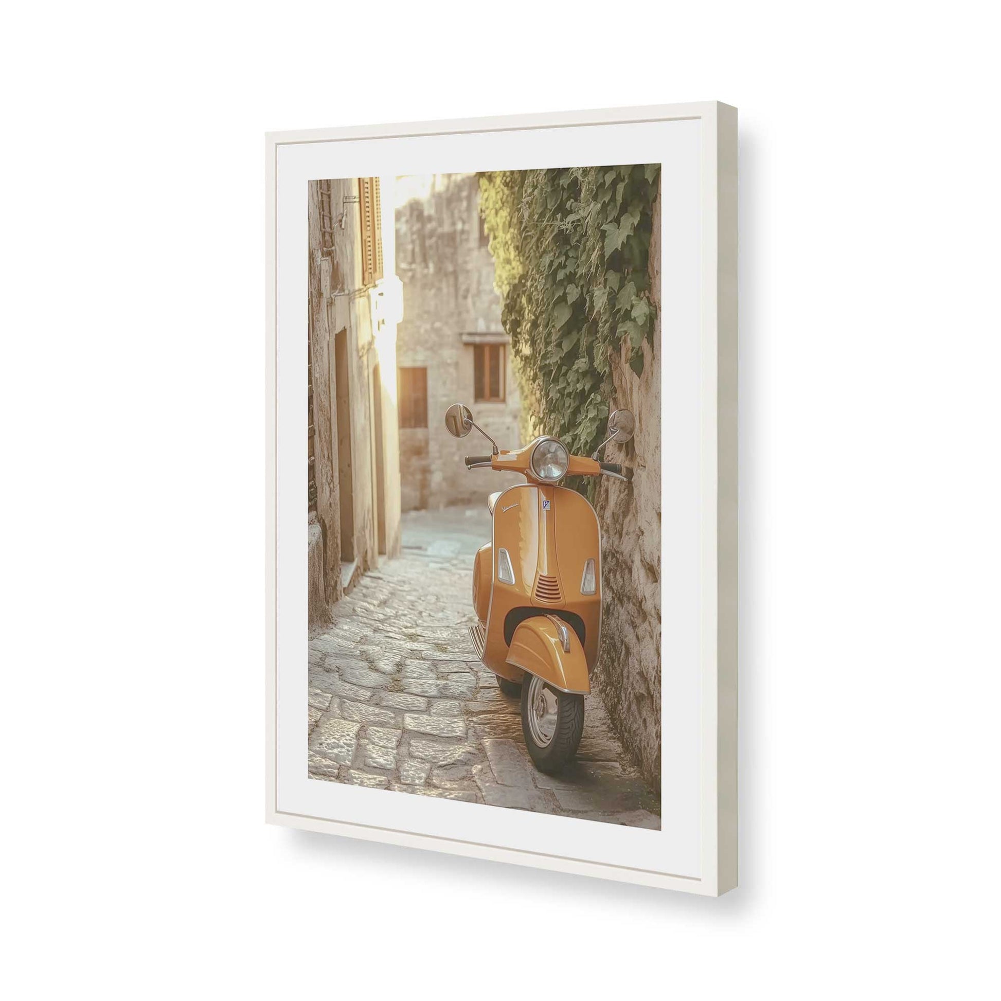 [Color:Opaque White], Picture of art in a Opaque White frame of the corner
