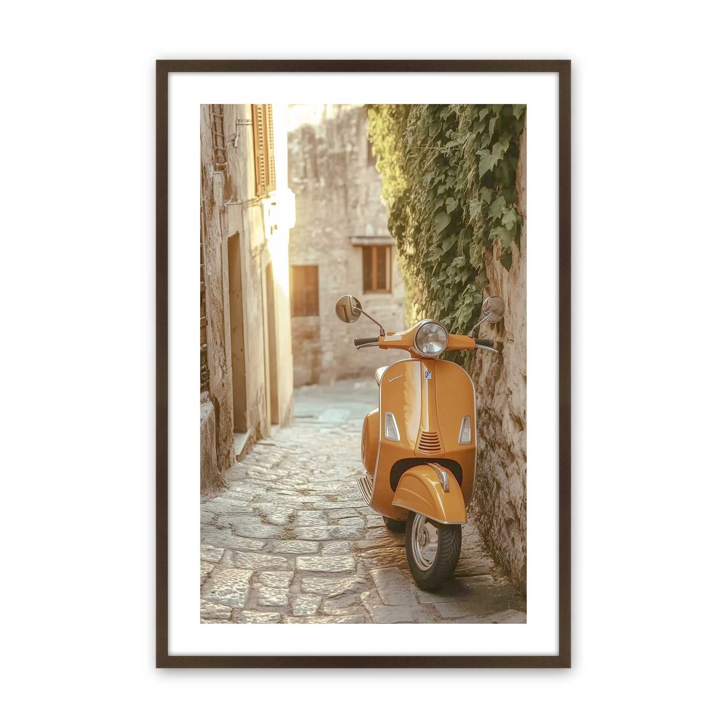 [Color:Brown], Picture of art in a Brown frame