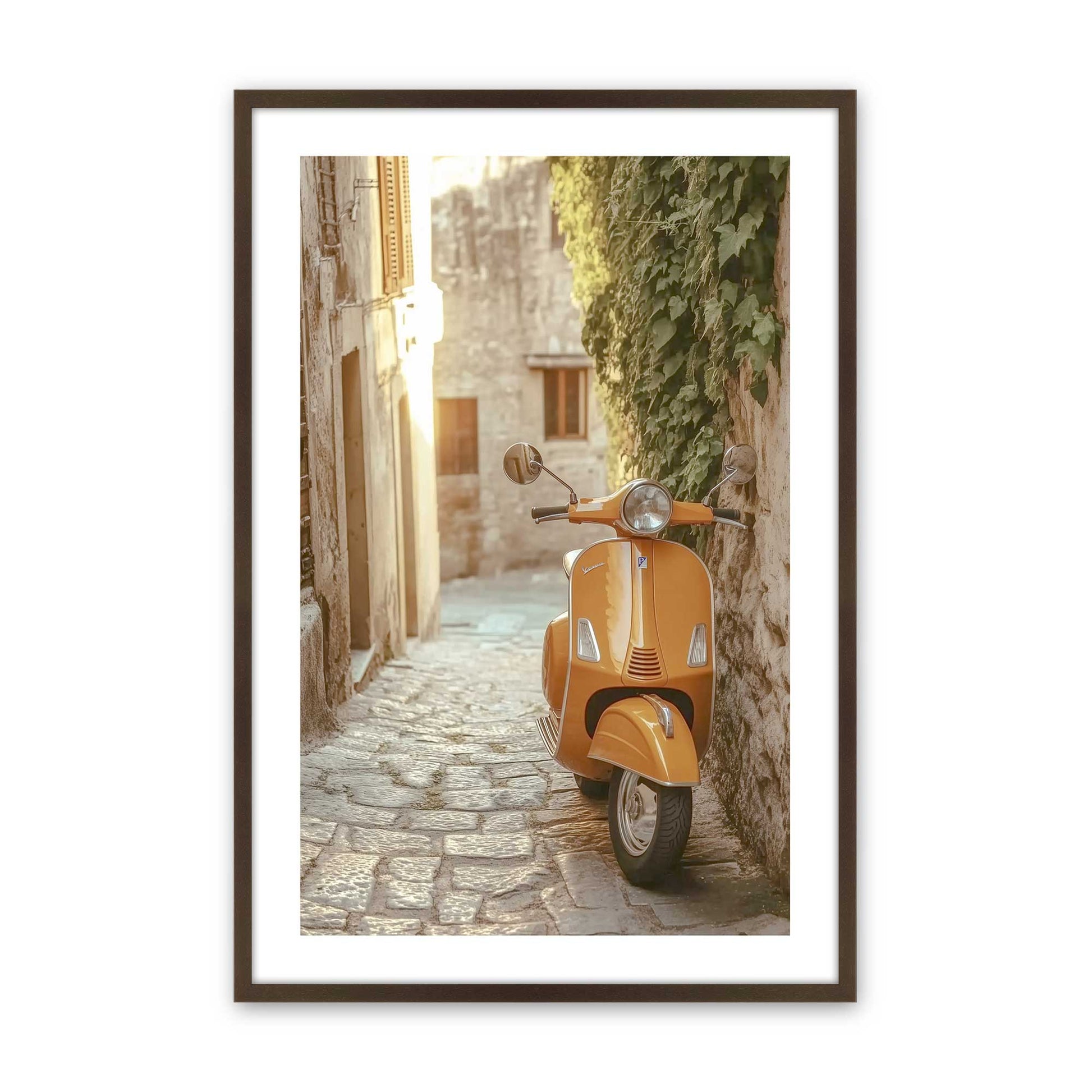 [Color:Brown], Picture of art in a Brown frame