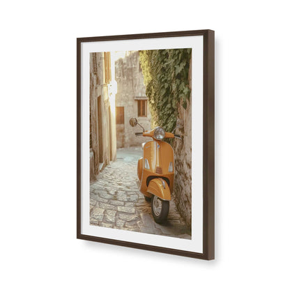 [Color:Brown], Picture of art in a Brown frame of the corner