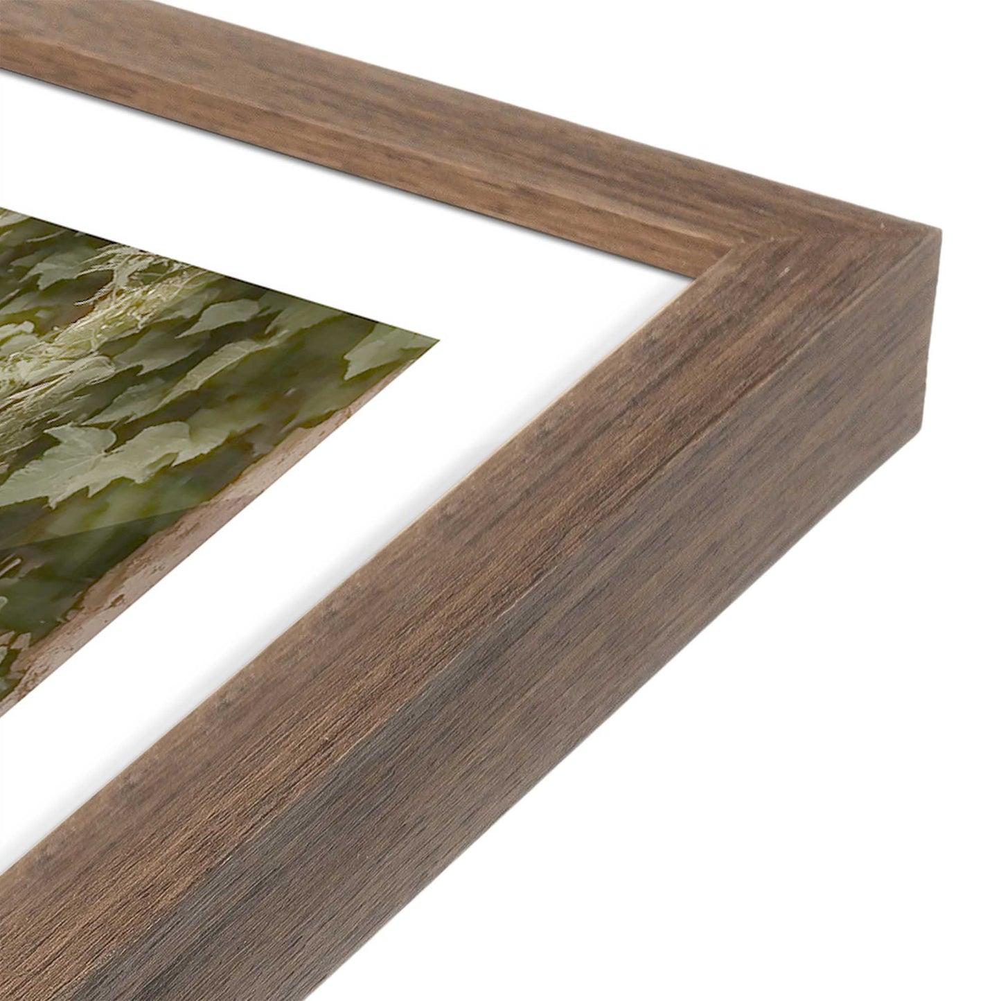 [Color:Walnut], Picture of art in a Walnut frame at an angle