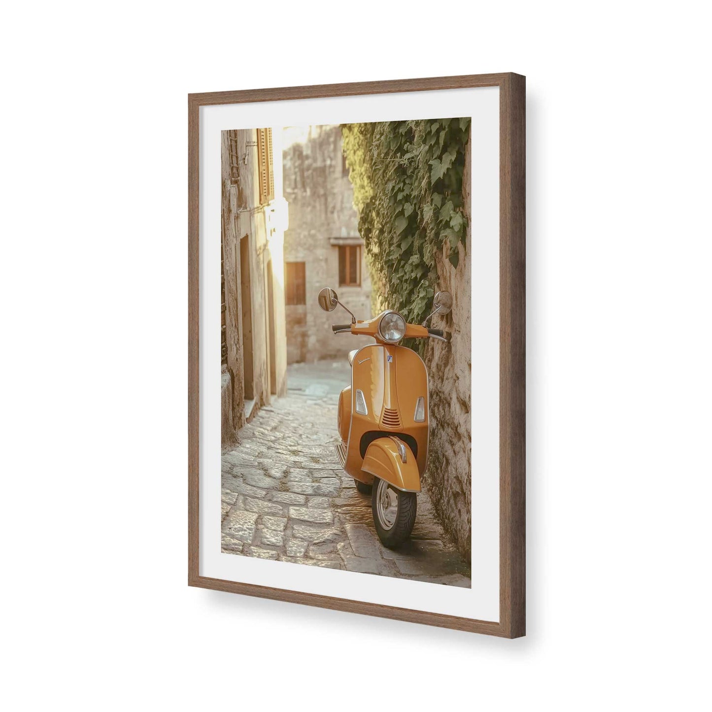 [Color:Walnut], Picture of art in a Walnut frame of the corner