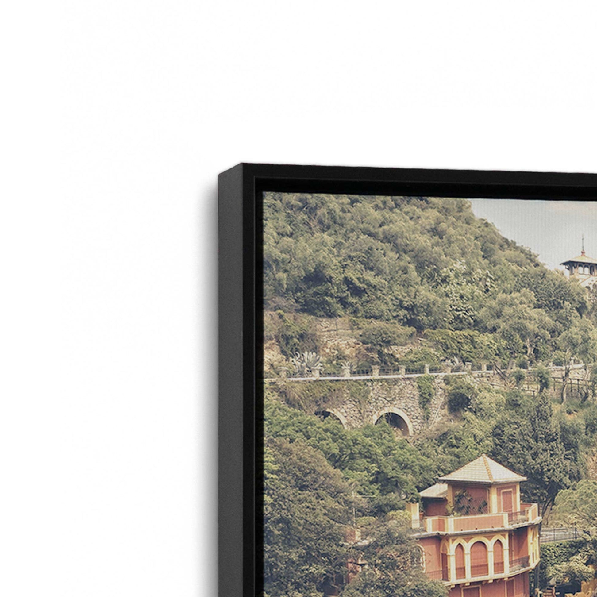 [Color:Satin Black], Picture of art in a Satin Black frame at an angle