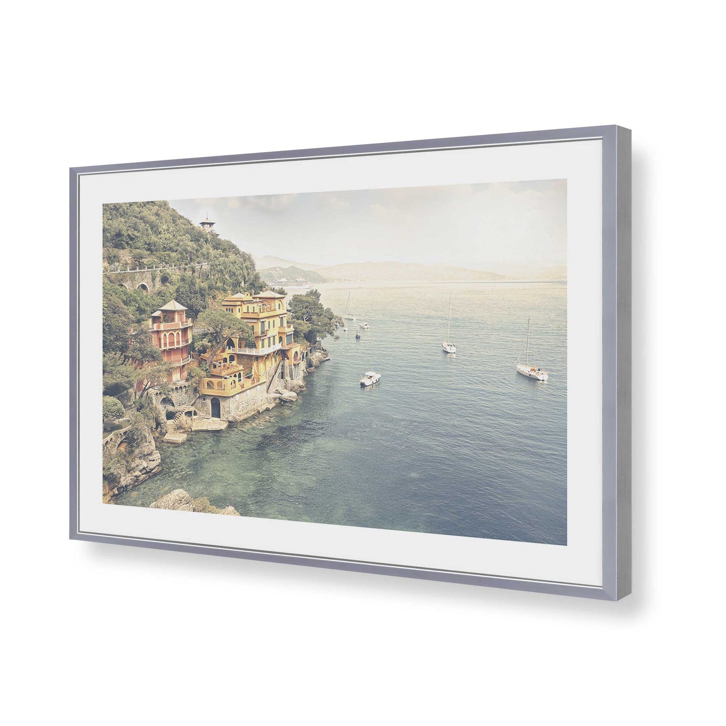[Color:Polished Chrome], Picture of art in a Polished Chrome frame of the corner