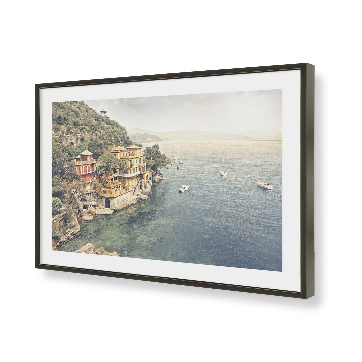 [Color:Satin Black], Picture of art in a Satin Black frame of the corner