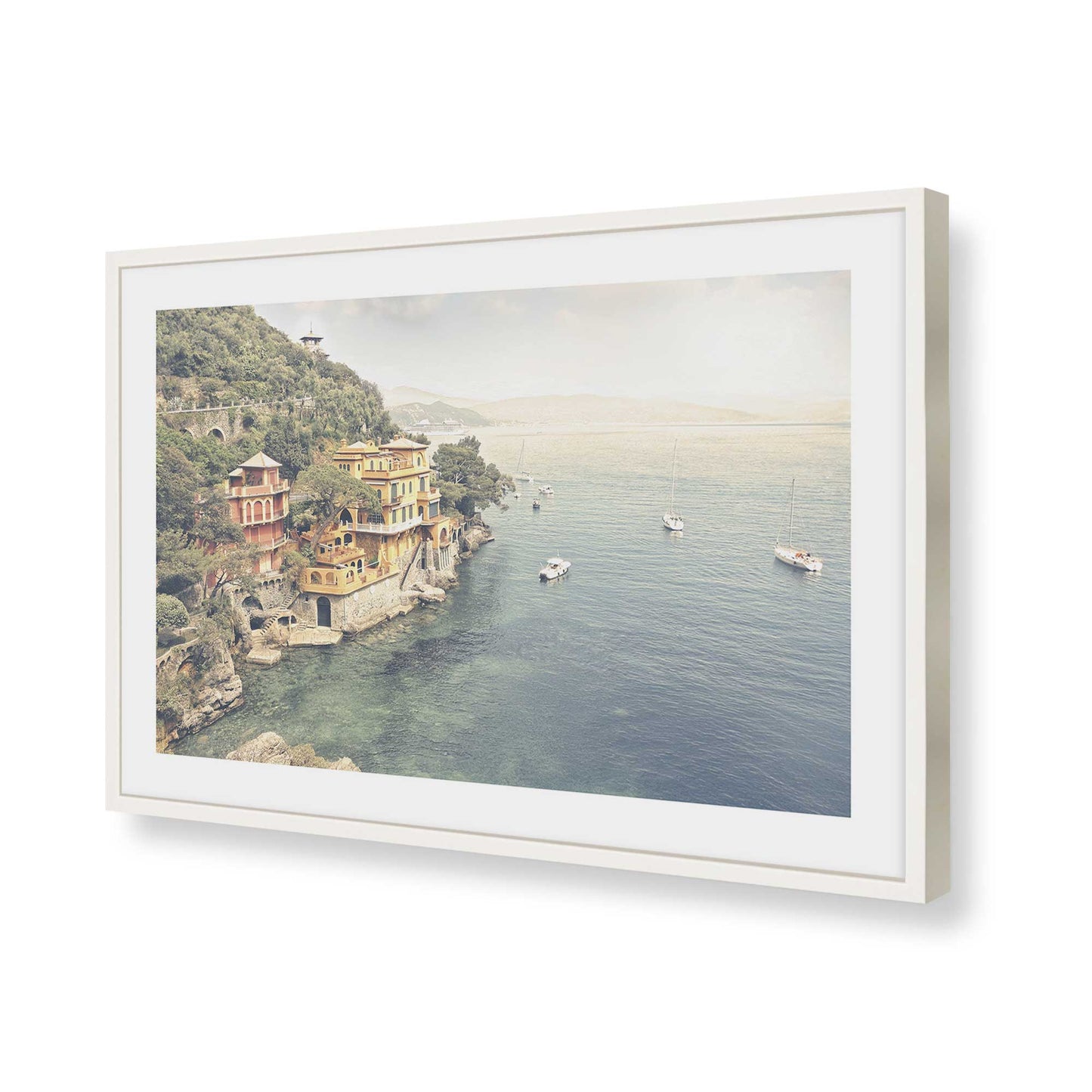 [Color:Opaque White], Picture of art in a Opaque White frame of the corner