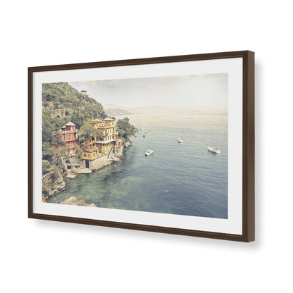 [Color:Brown], Picture of art in a Brown frame of the corner