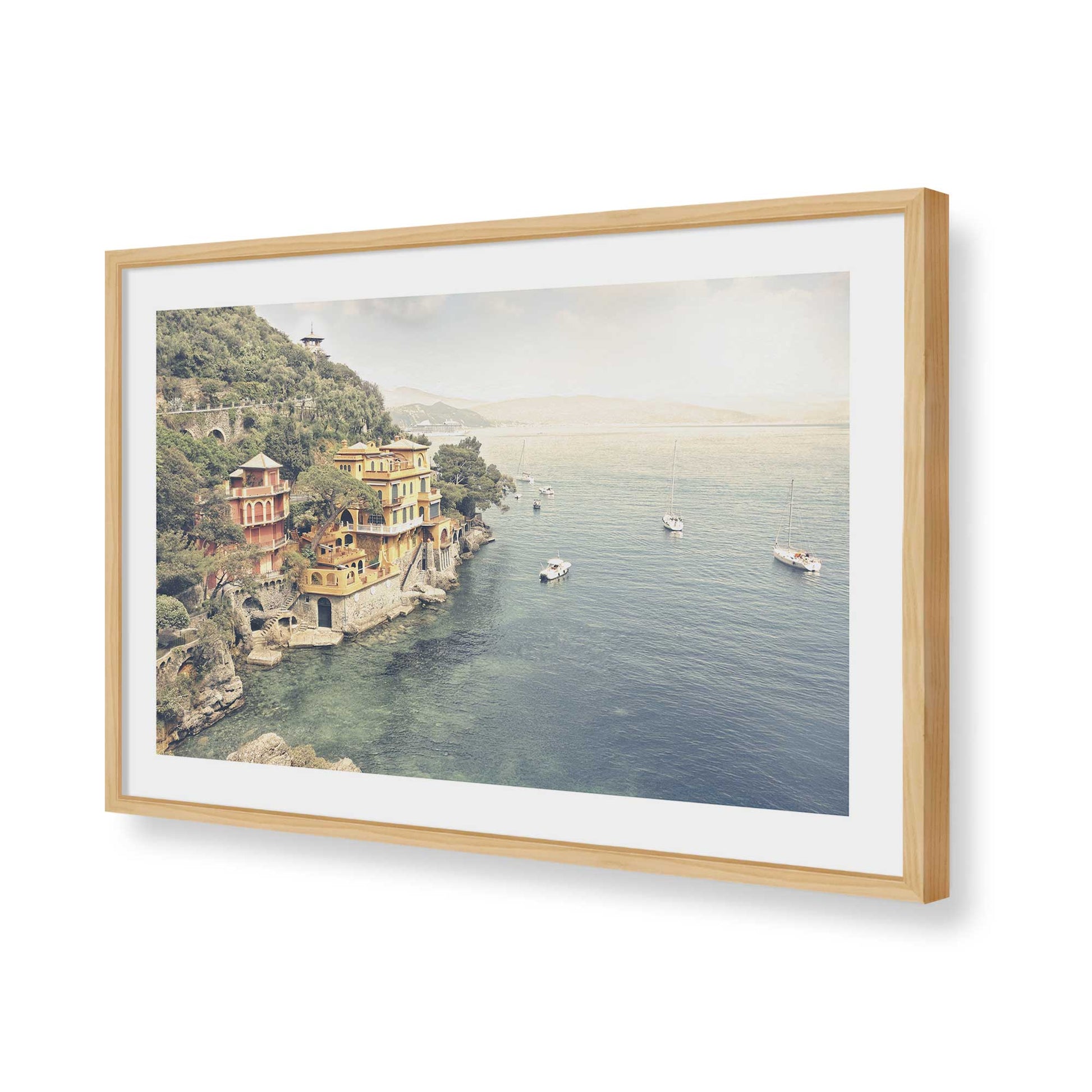 [Color:American Maple], Picture of art in a American Maple frame of the corner