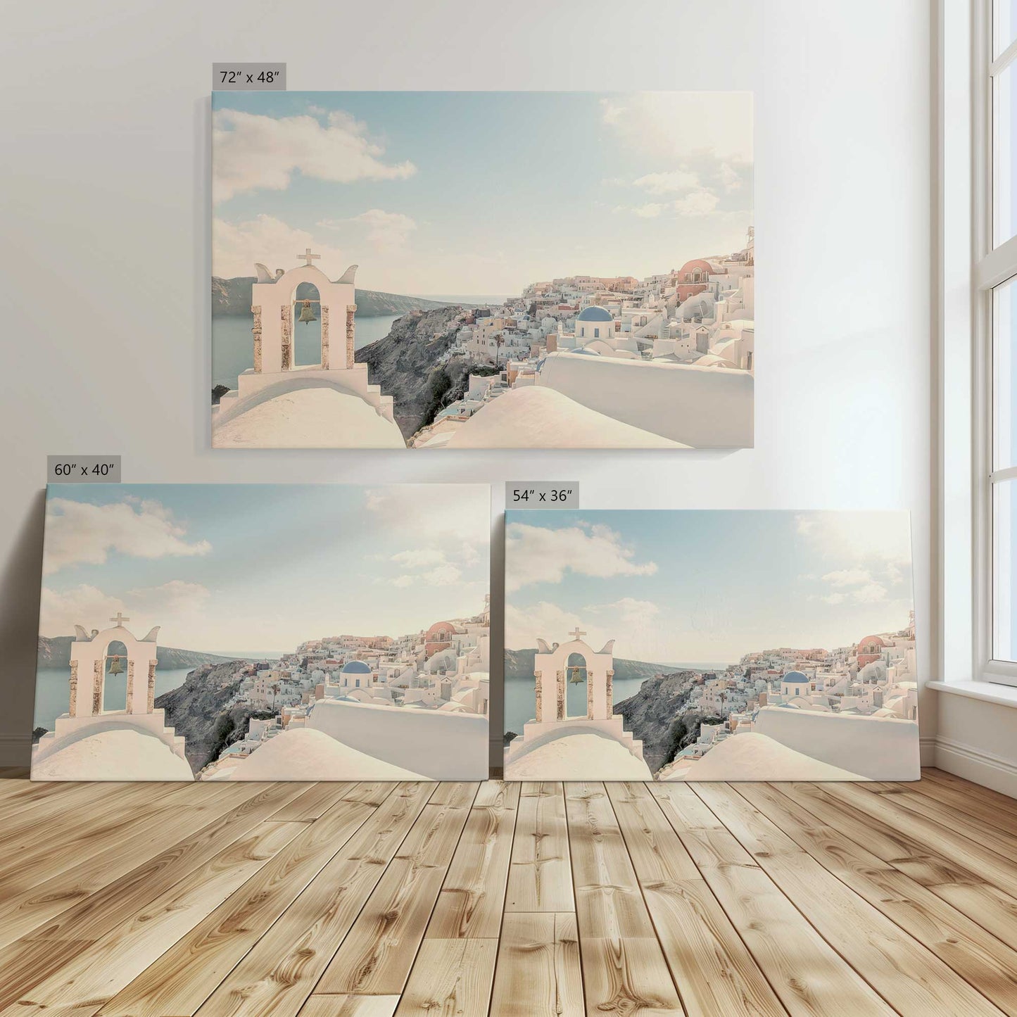 [Color:Stretched Canvas], Image showing the size comparisons