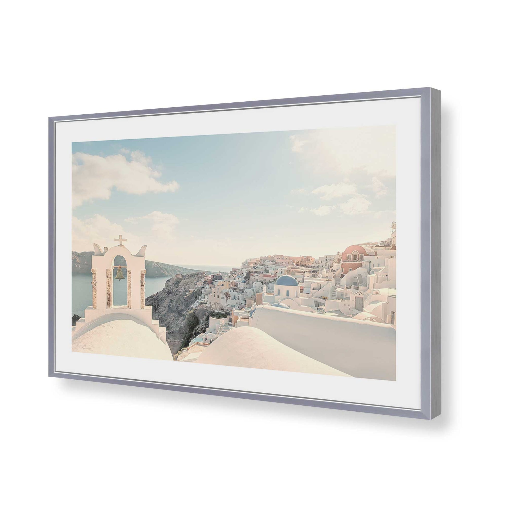 [Color:Polished Chrome], Picture of art in a Polished Chrome frame of the corner