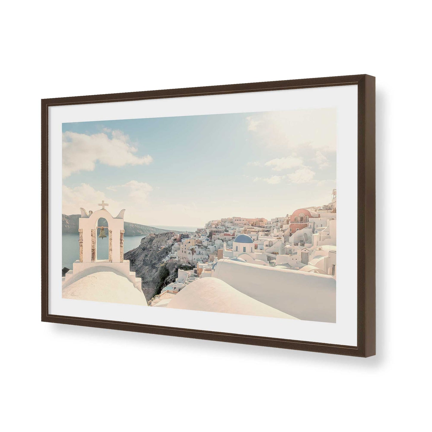 [Color:Brown], Picture of art in a Brown frame of the corner