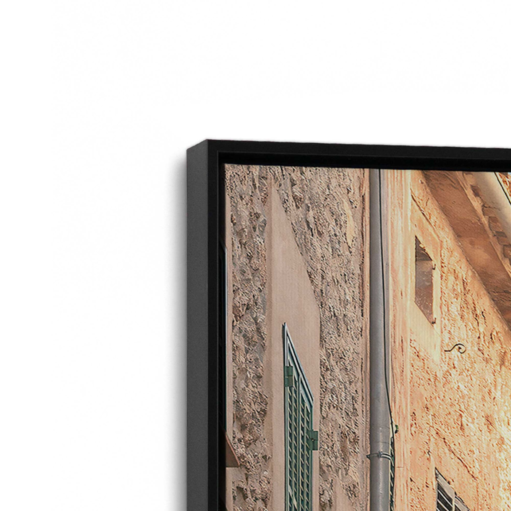 [Color:Satin Black], Picture of art in a Satin Black frame at an angle