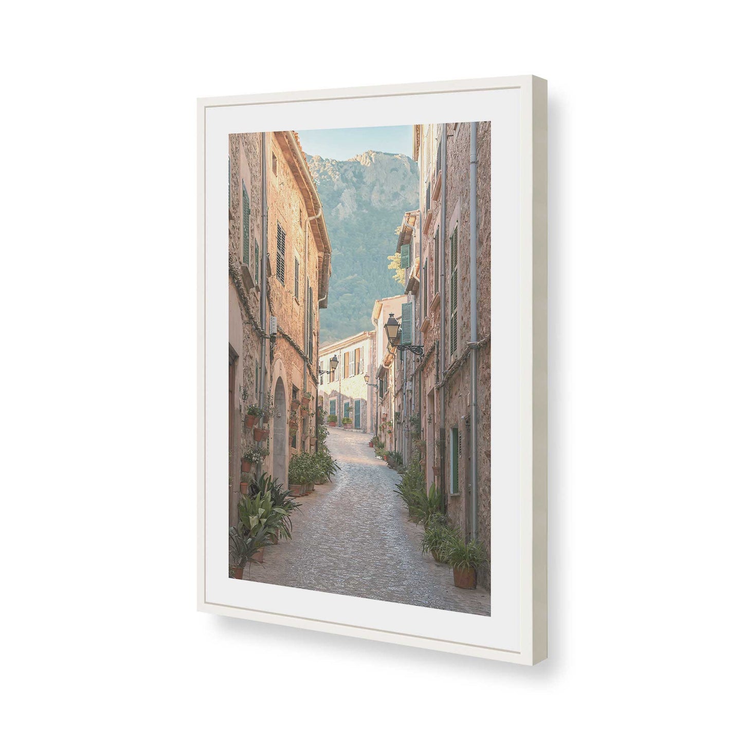 [Color:Opaque White], Picture of art in a Opaque White frame of the corner