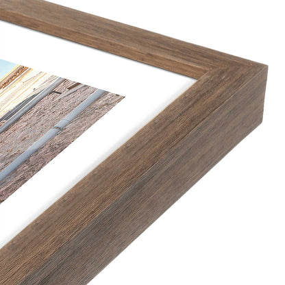 [Color:Walnut], Picture of art in a Walnut frame at an angle