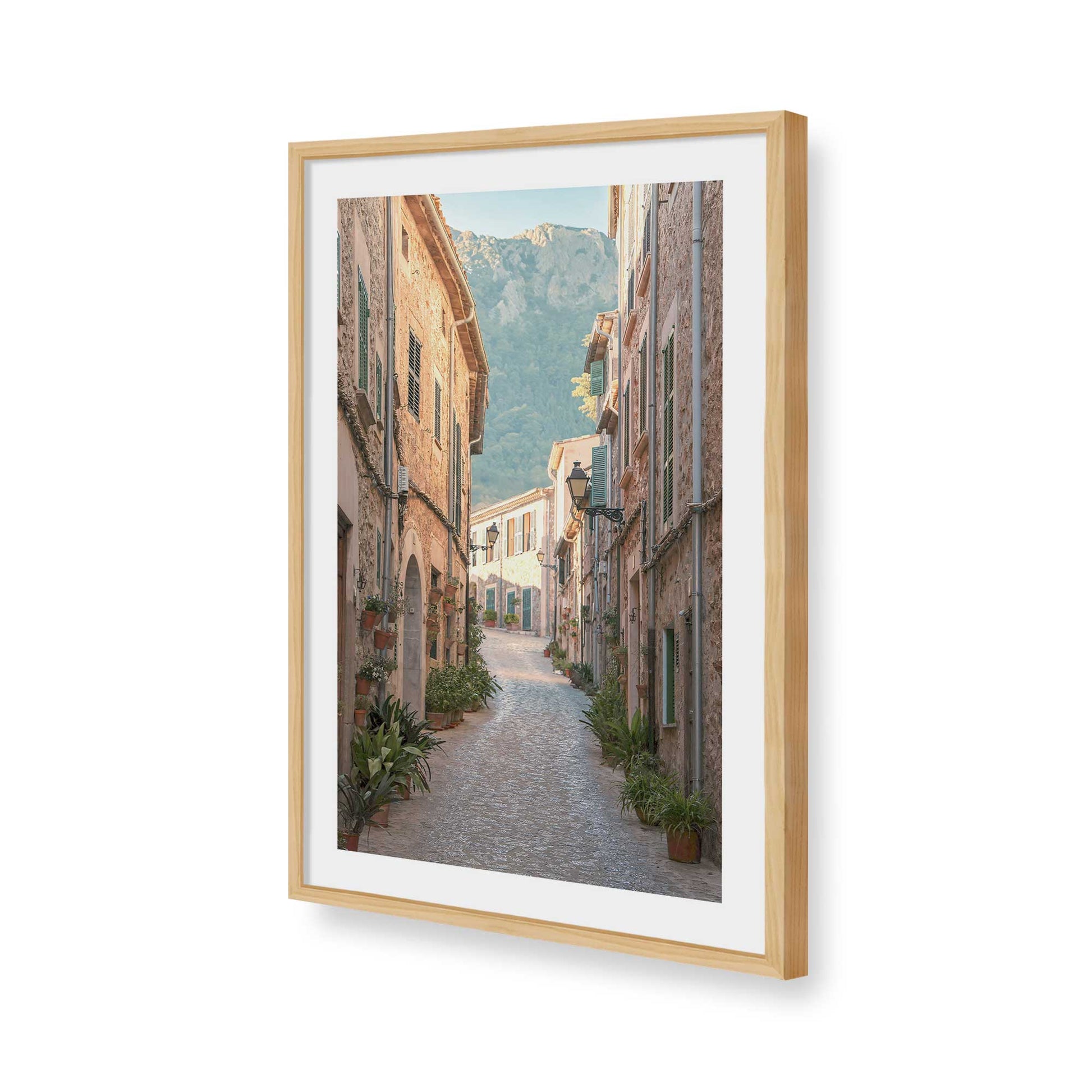 [Color:American Maple], Picture of art in a American Maple frame of the corner