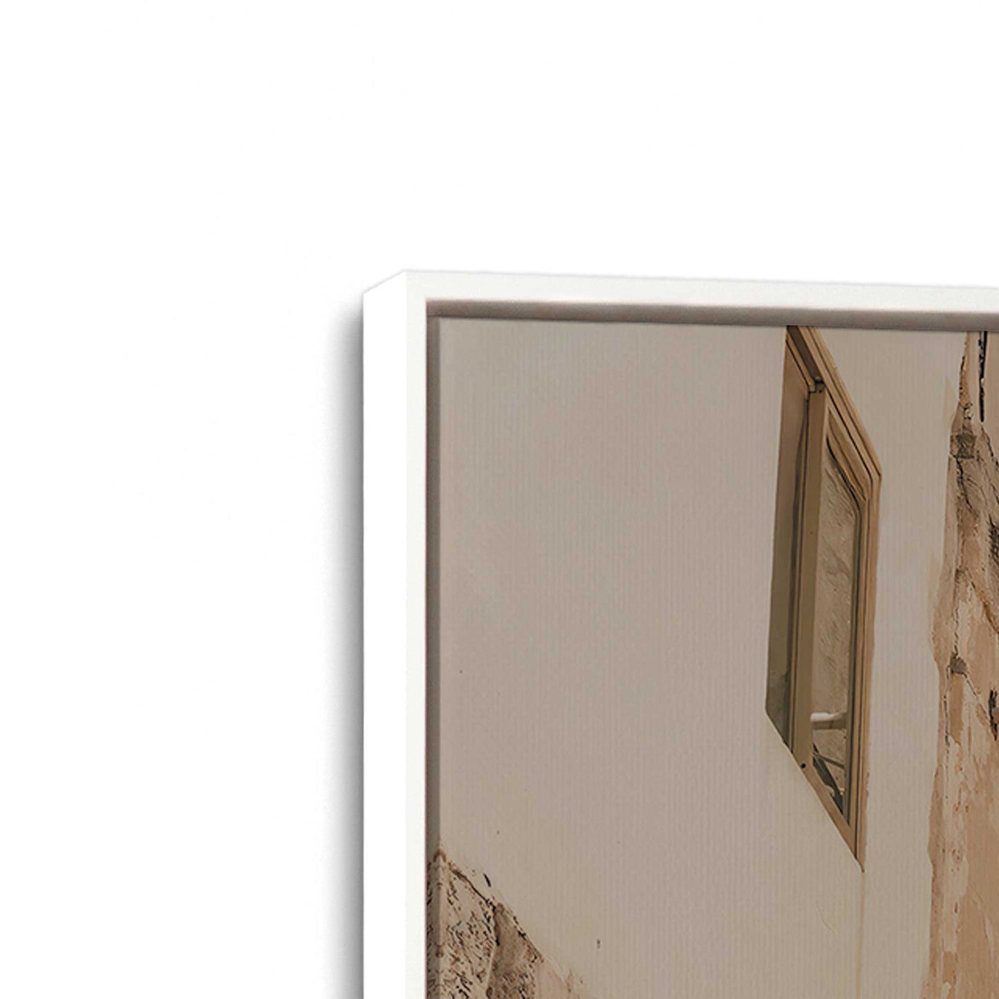 [Color:Opaque White], Picture of art in a White frame at an angle