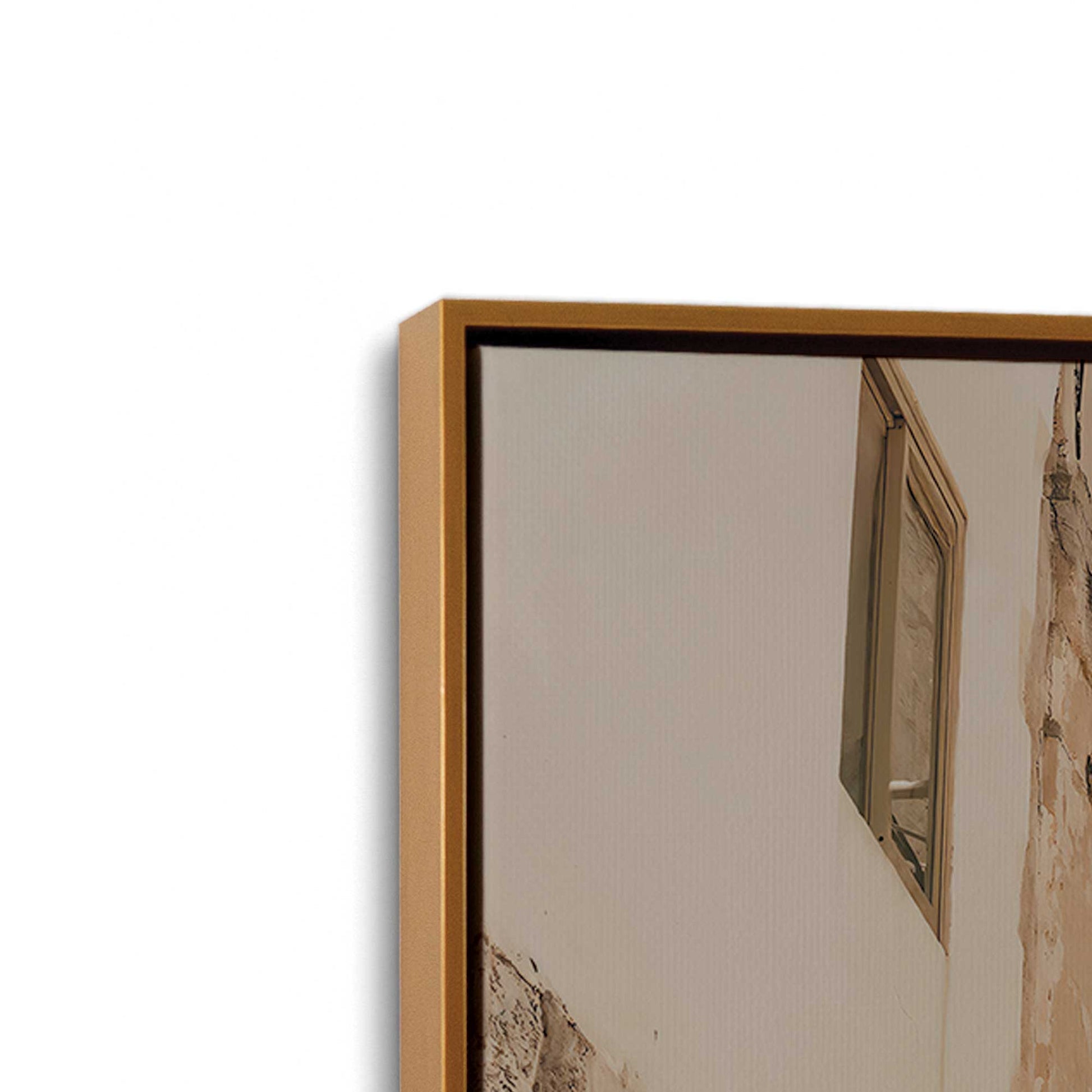 [Color:Polished Gold], Picture of art in a Polished Gold frame at an angle