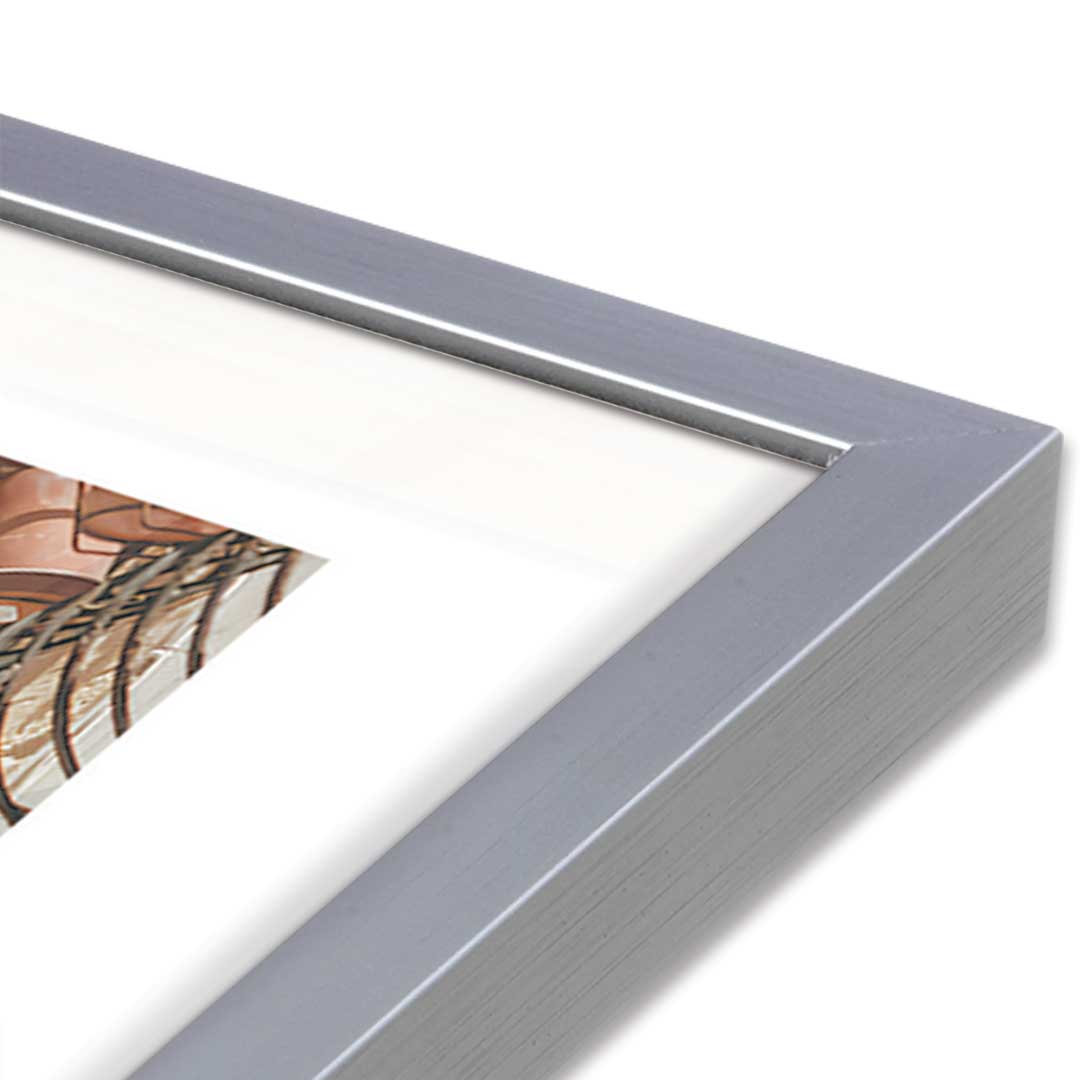 [Color:Polished Chrome], Picture of art in a Polished Chrome frame at an angle
