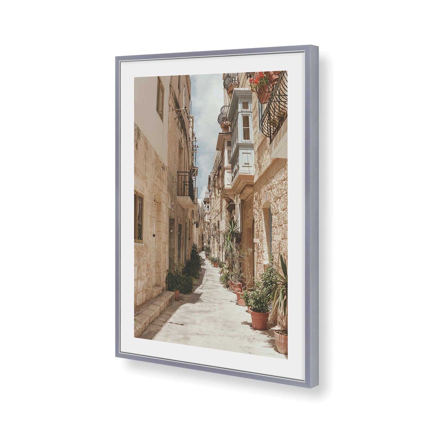 [Color:Polished Chrome], Picture of art in a Polished Chrome frame of the corner