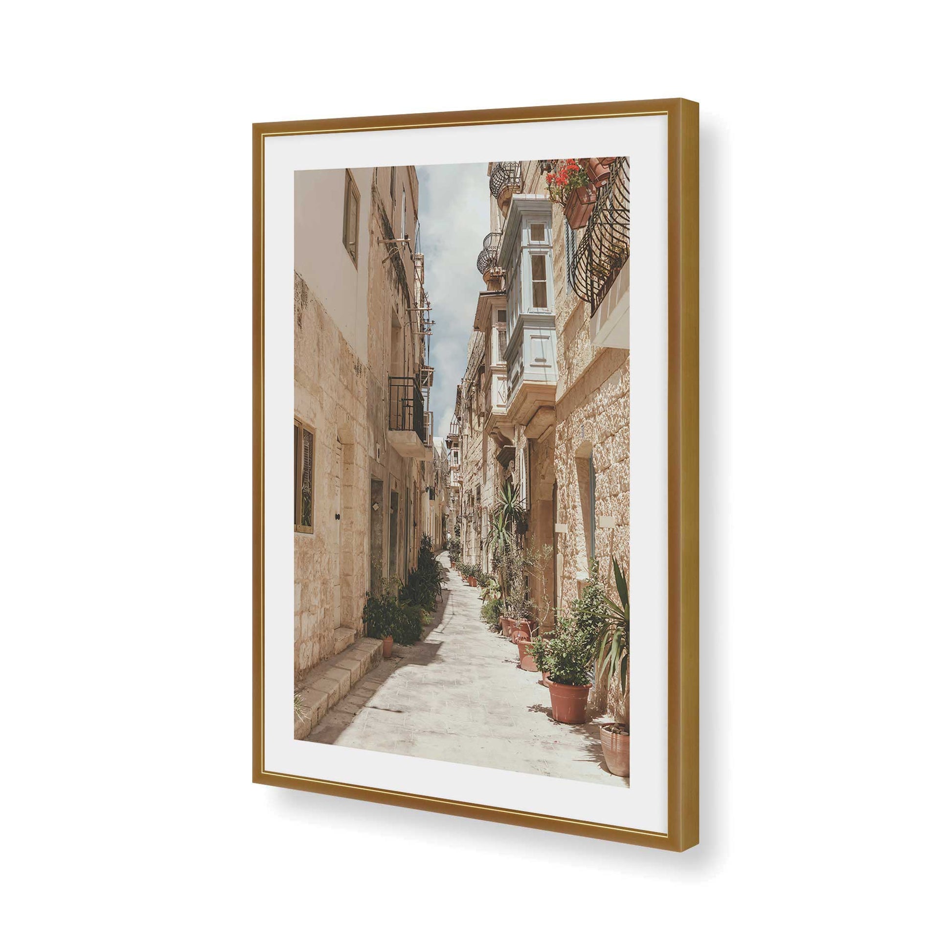 [Color:Polished Gold], Picture of art in a Polished Gold frame of the corner