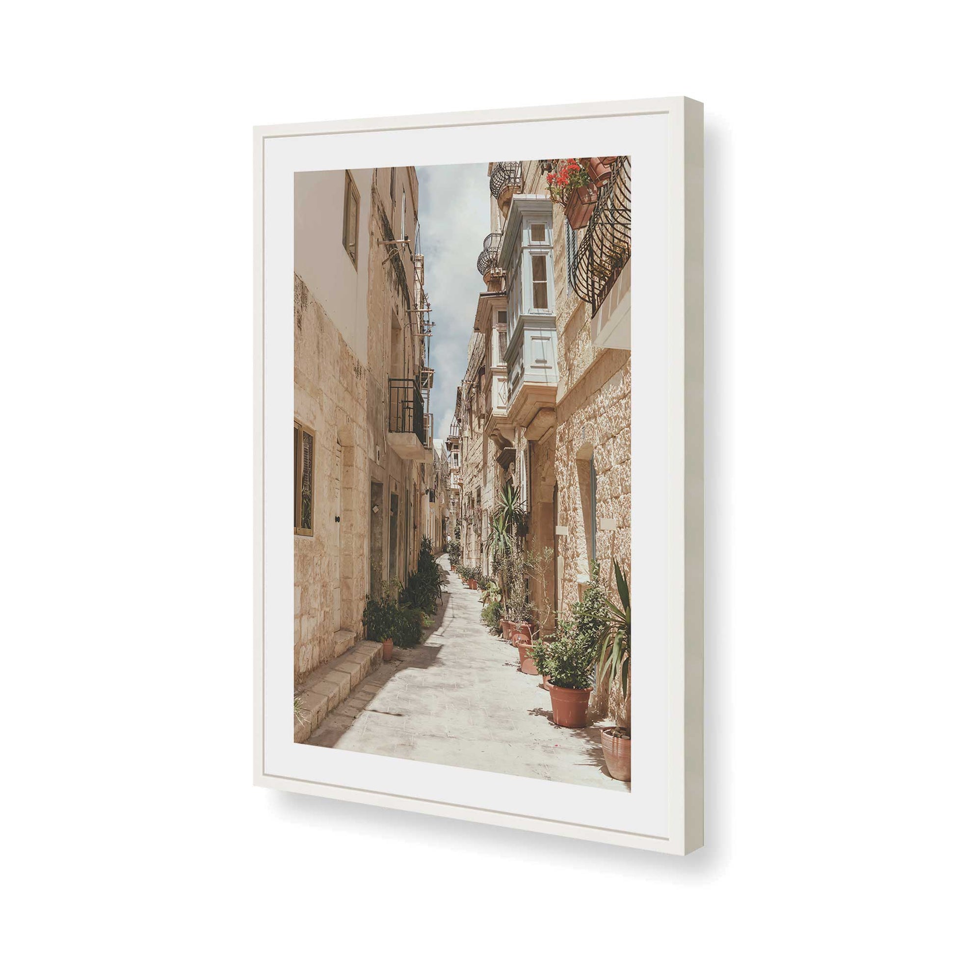 [Color:Opaque White], Picture of art in a Opaque White frame of the corner