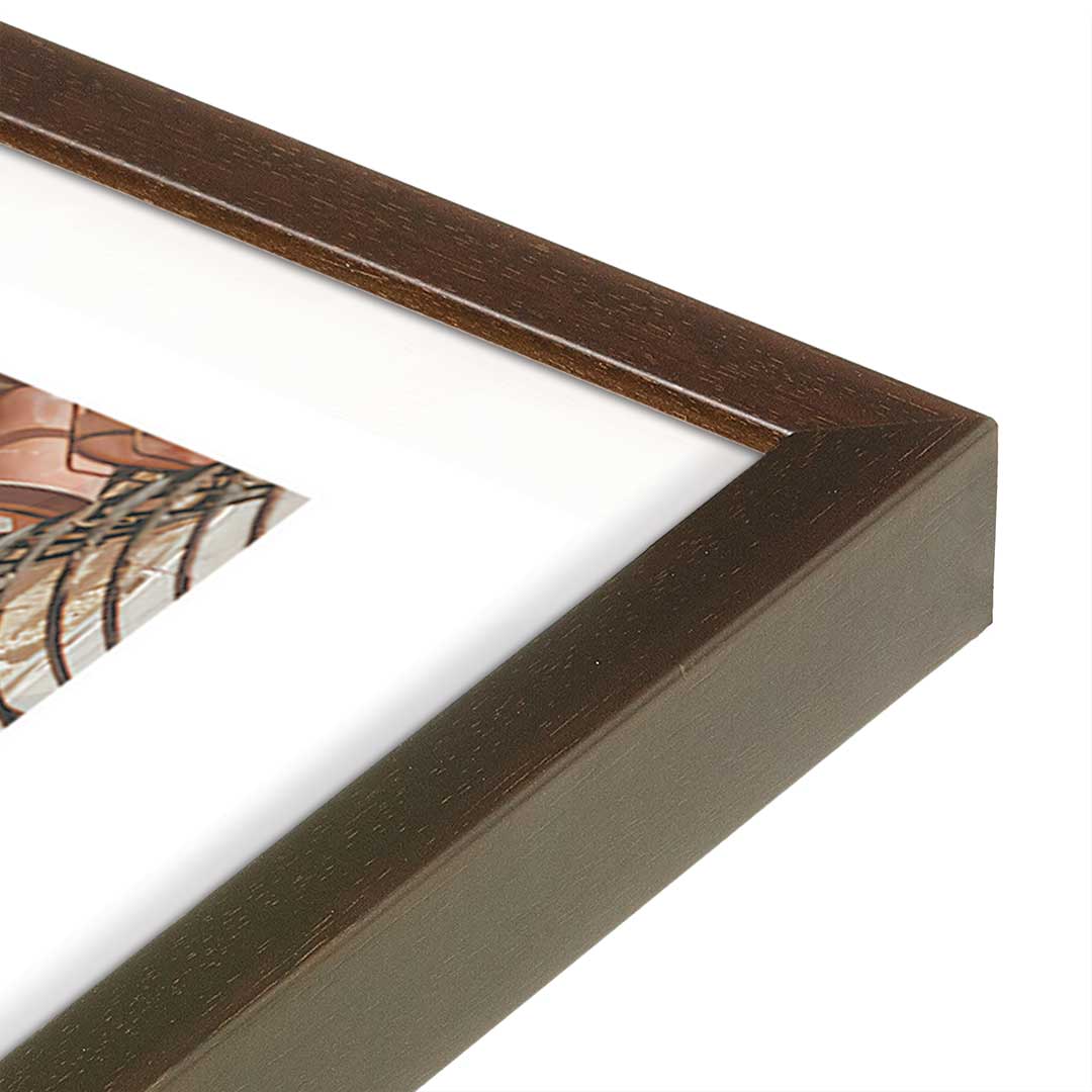 [Color:Belvinder Brown], Picture of art in a Belvinder Brown frame at an angle