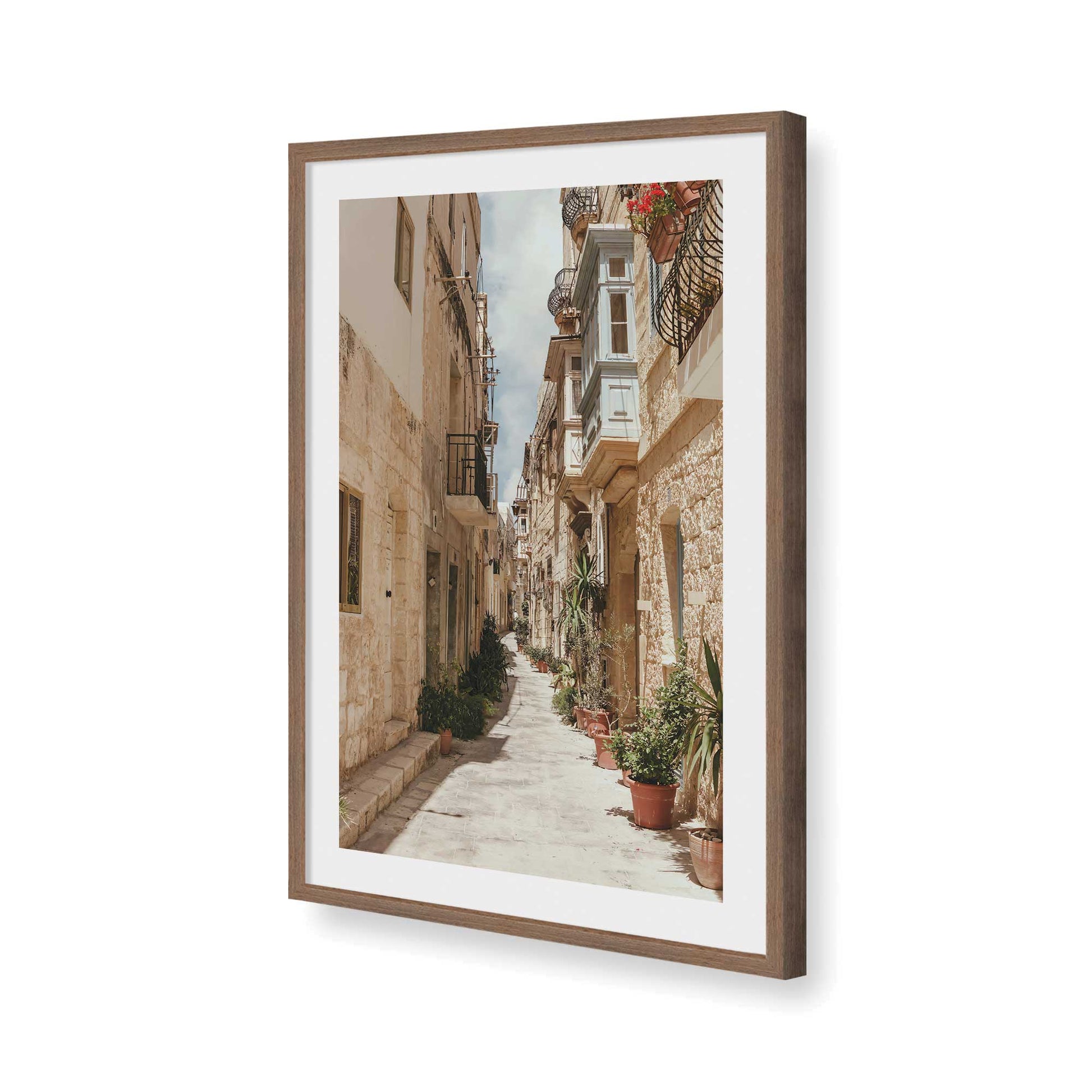 [Color:Walnut], Picture of art in a Walnut frame of the corner