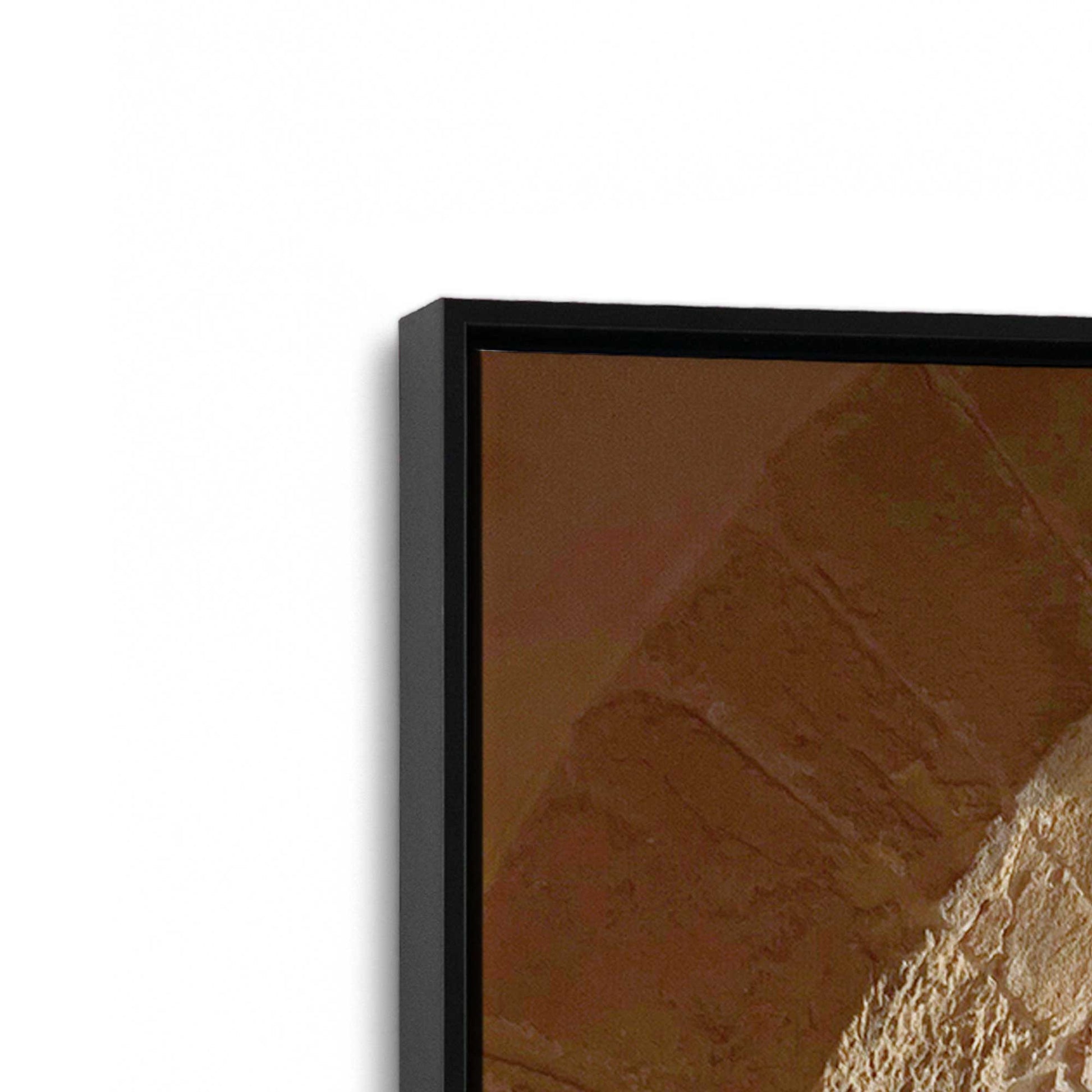 [Color:Satin Black], Picture of art in a Satin Black frame at an angle