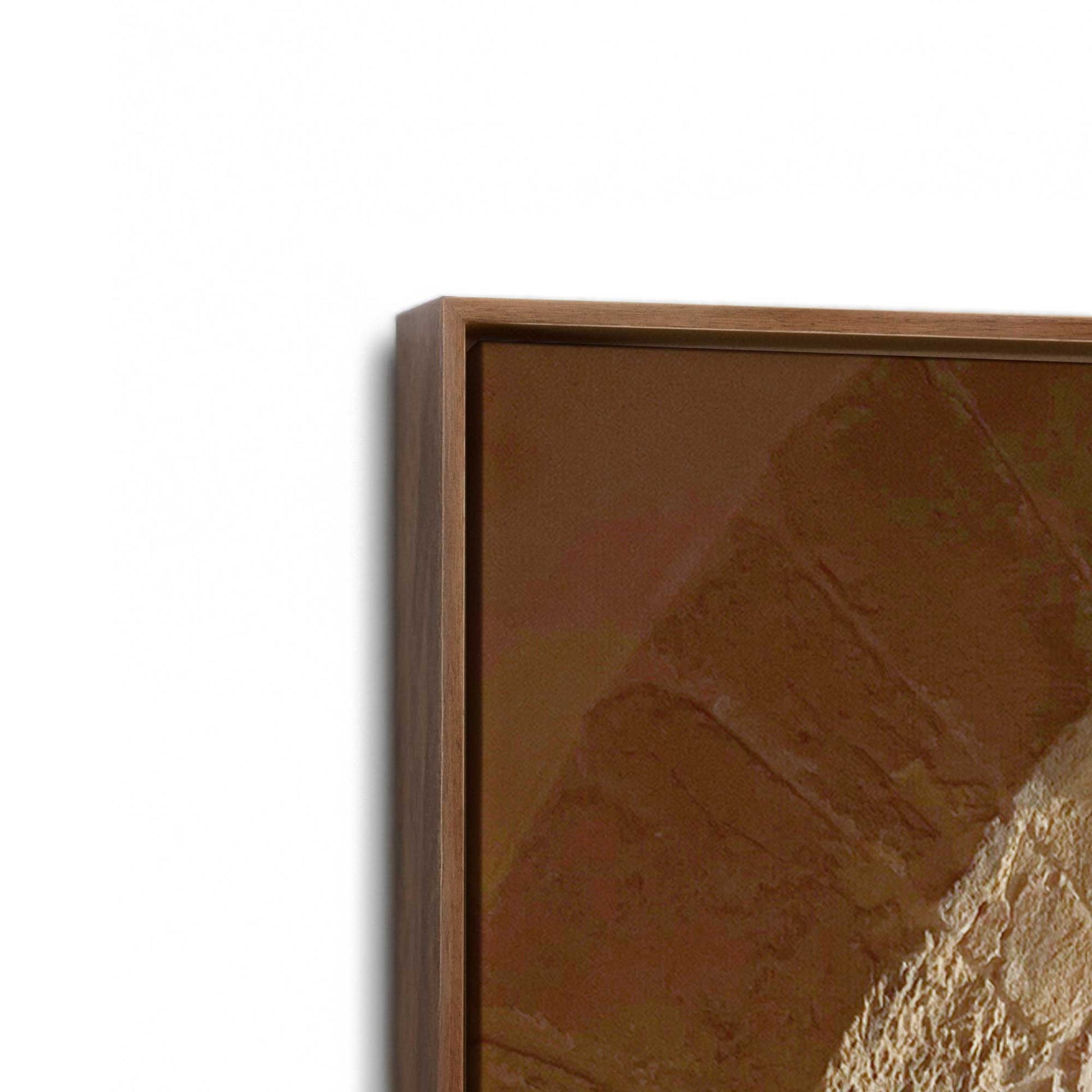 [Color:Walnut], Picture of art in a Walnut frame at an angle