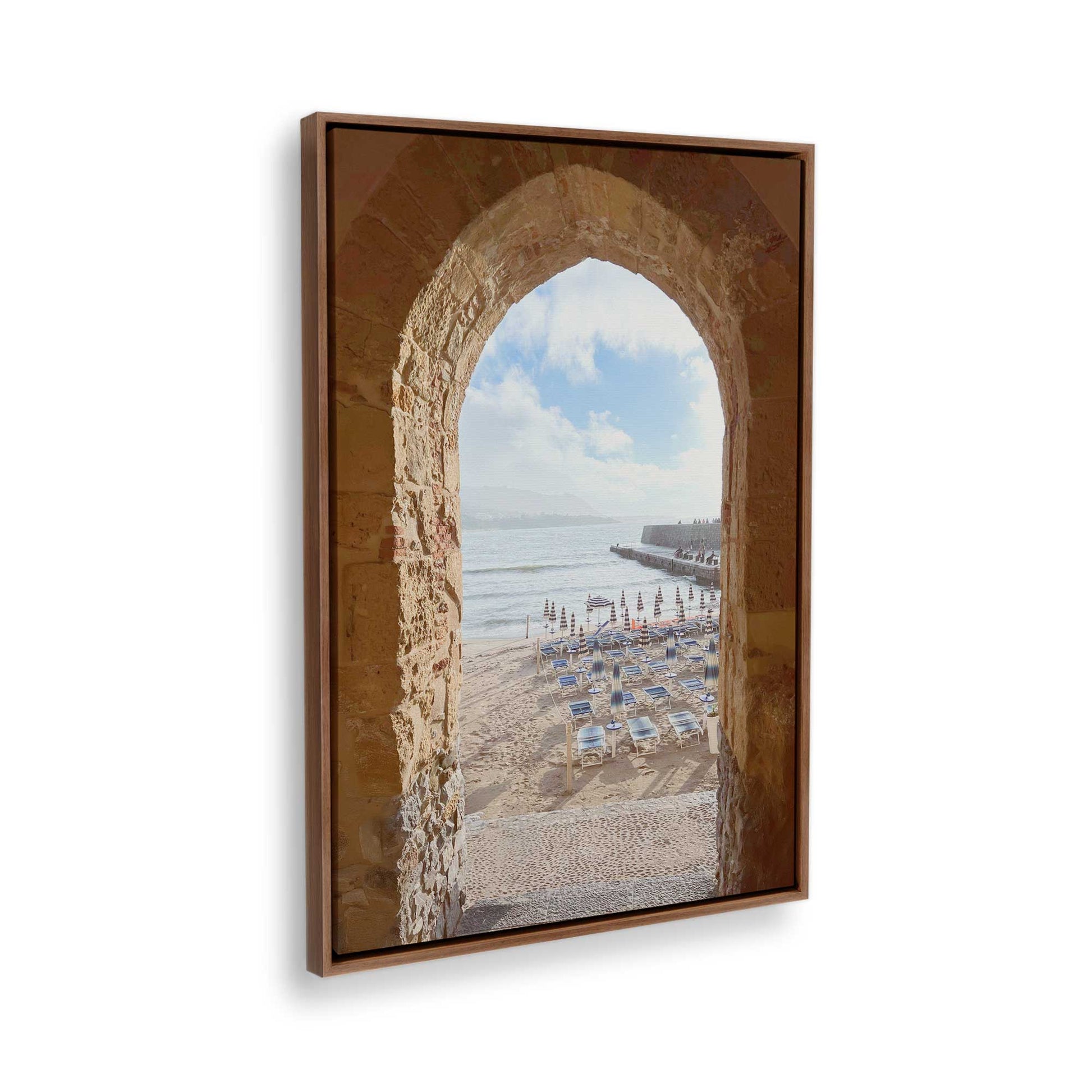 [Color:Walnut], Picture of the corner of the art