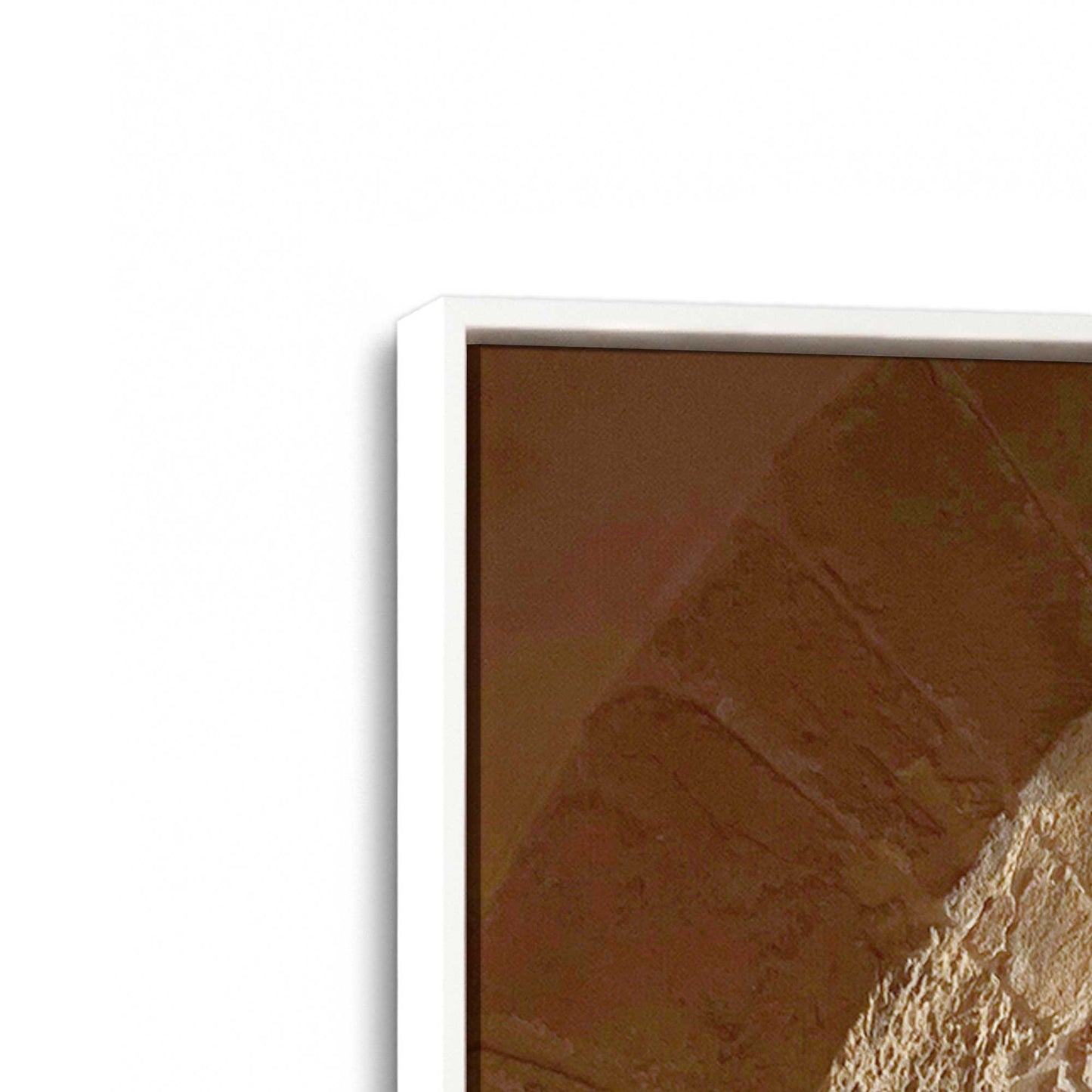 [Color:Opaque White], Picture of art in a White frame at an angle