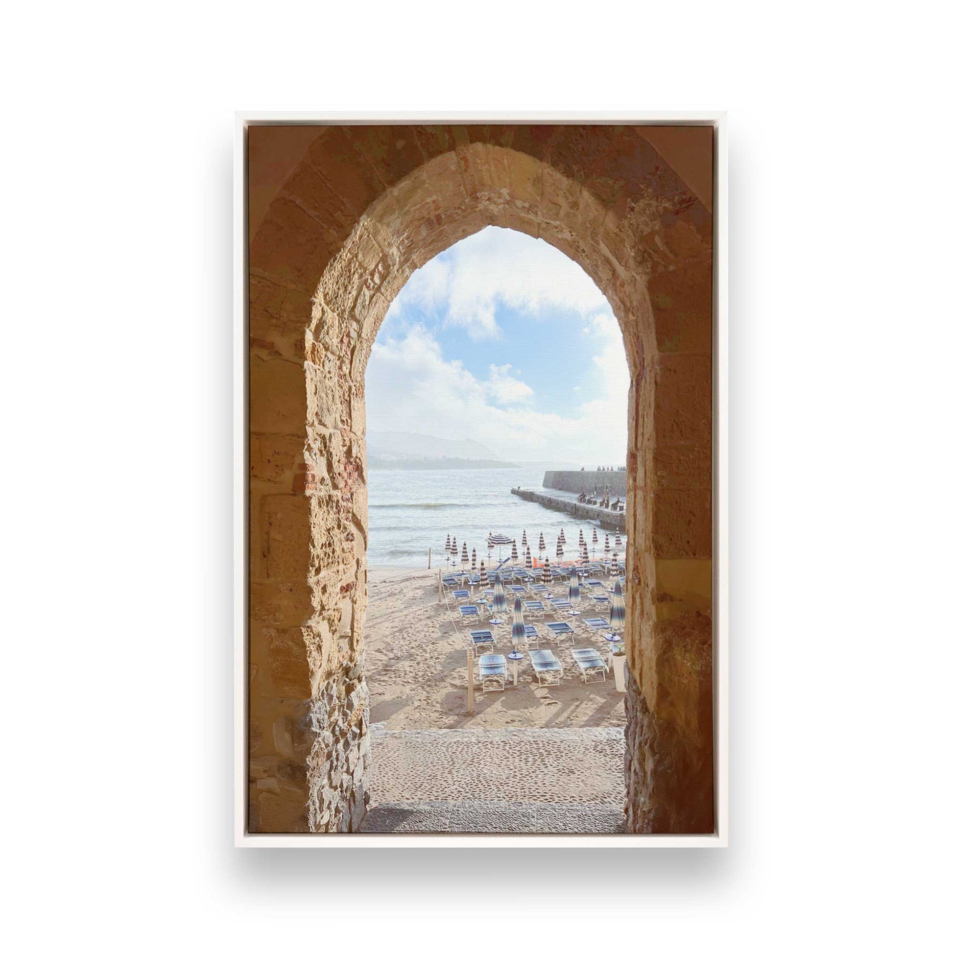 [Color:Opaque White], Picture of art in a White frame
