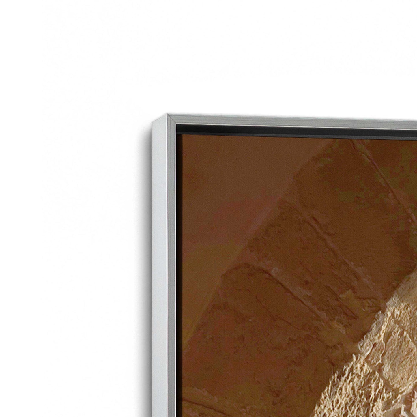 [Color:Polished Chrome], Picture of art in a Polished Chrome frame at an angle