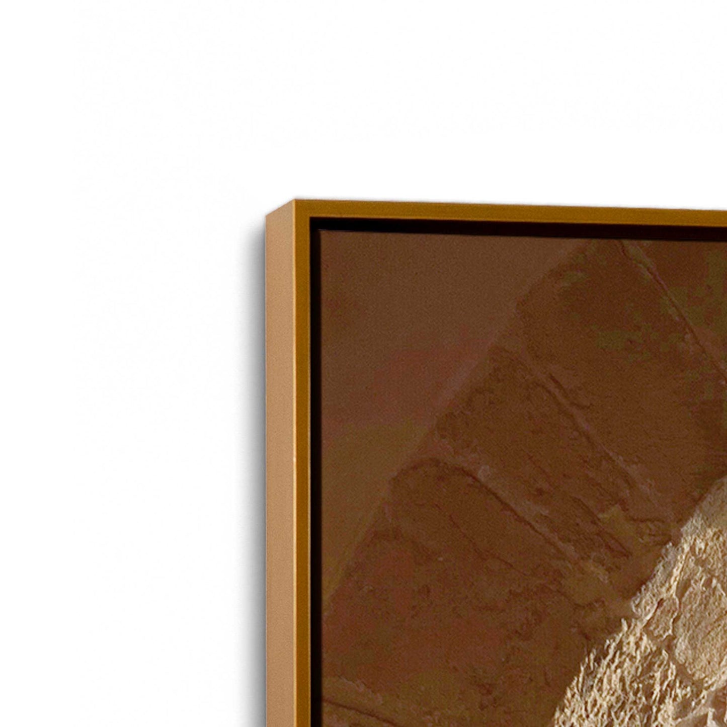 [Color:Polished Gold], Picture of art in a Polished Gold frame at an angle