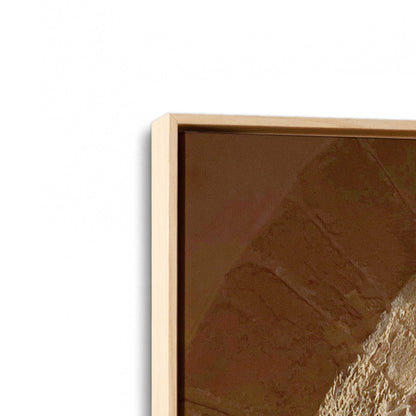 [Color:American Maple], Picture of art in a American Maple frame at an angle