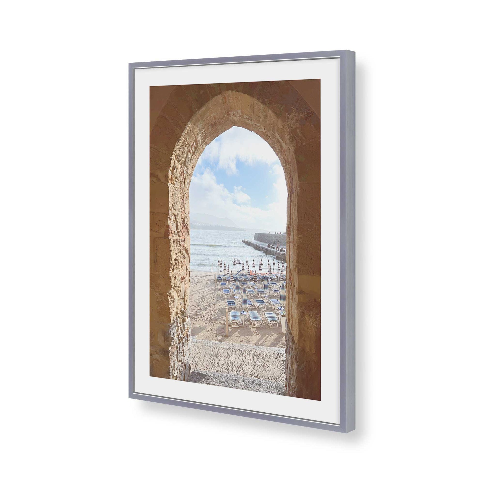 [Color:Polished Chrome], Picture of art in a Polished Chrome frame of the corner