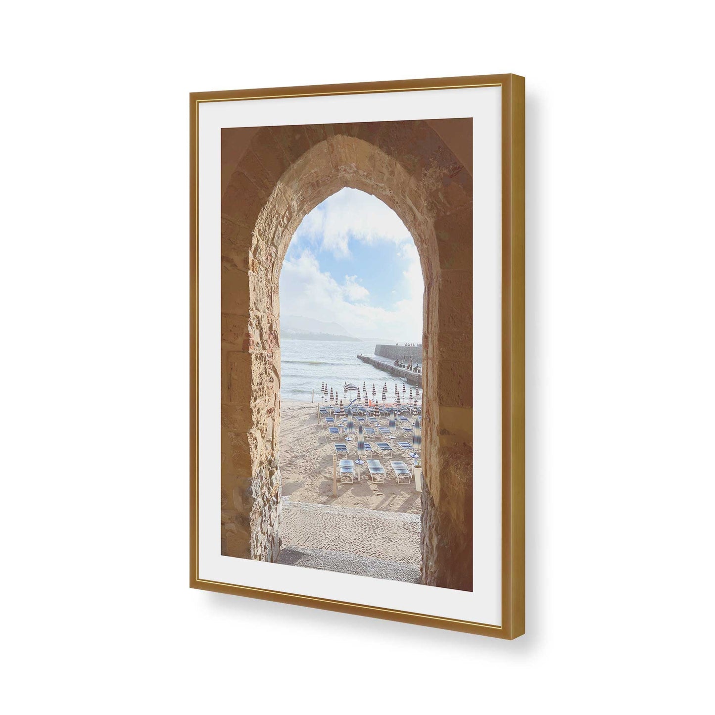 [Color:Polished Gold], Picture of art in a Polished Gold frame of the corner